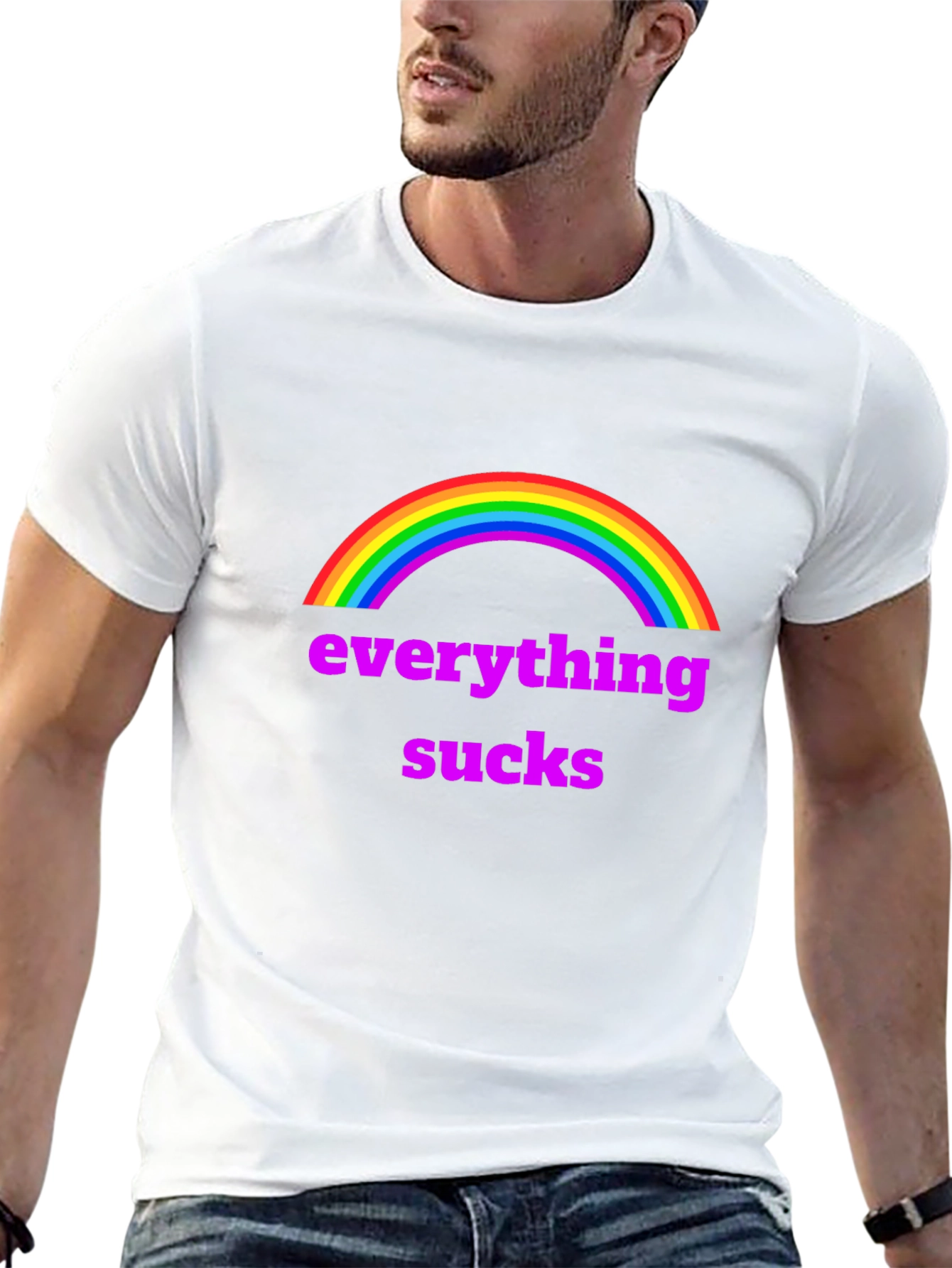 Everything Sucks Rainbow Graphic Tee