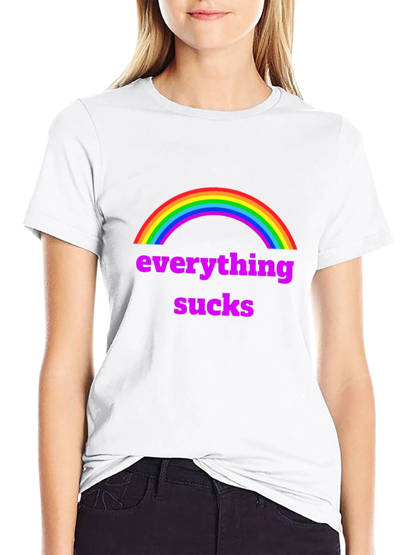 Everything Sucks Rainbow Graphic Tee
