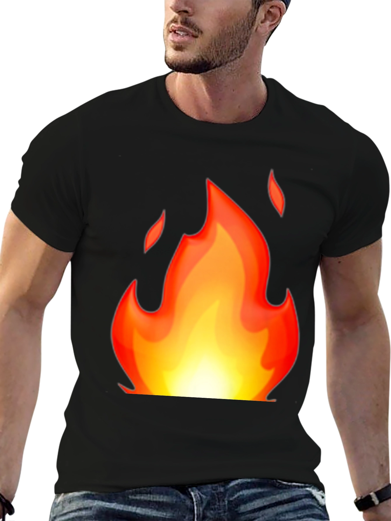 Flaming Hot Graphic Tee - Black
