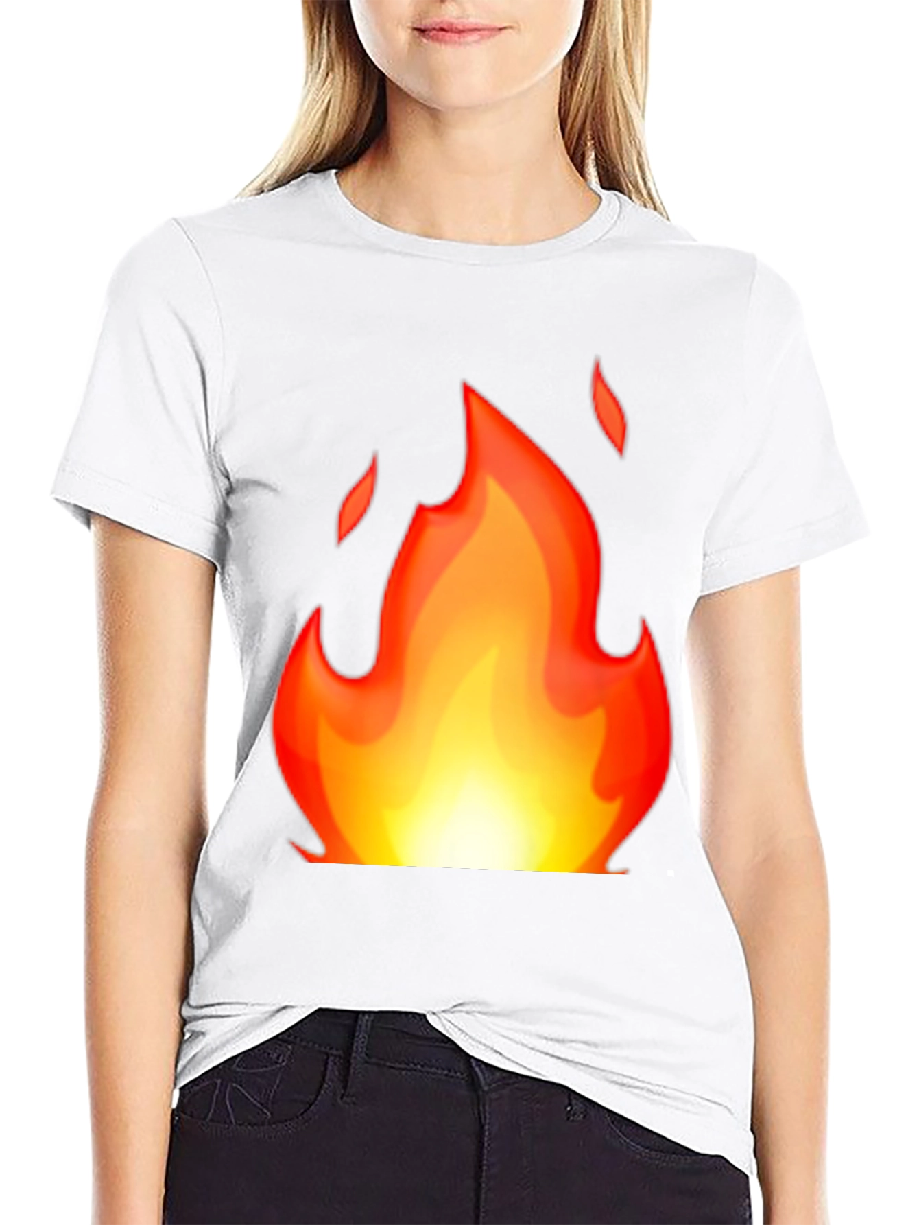 Flaming Hot Graphic Tee - Black