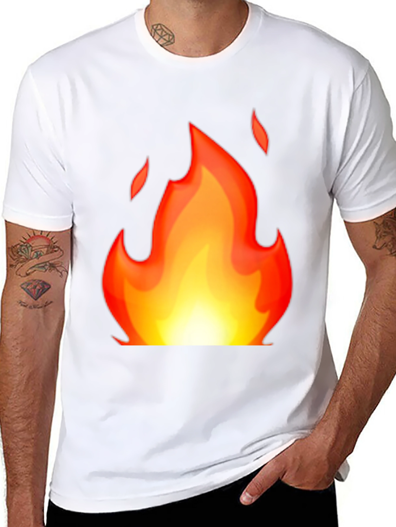 Flaming Hot Graphic Tee - Black