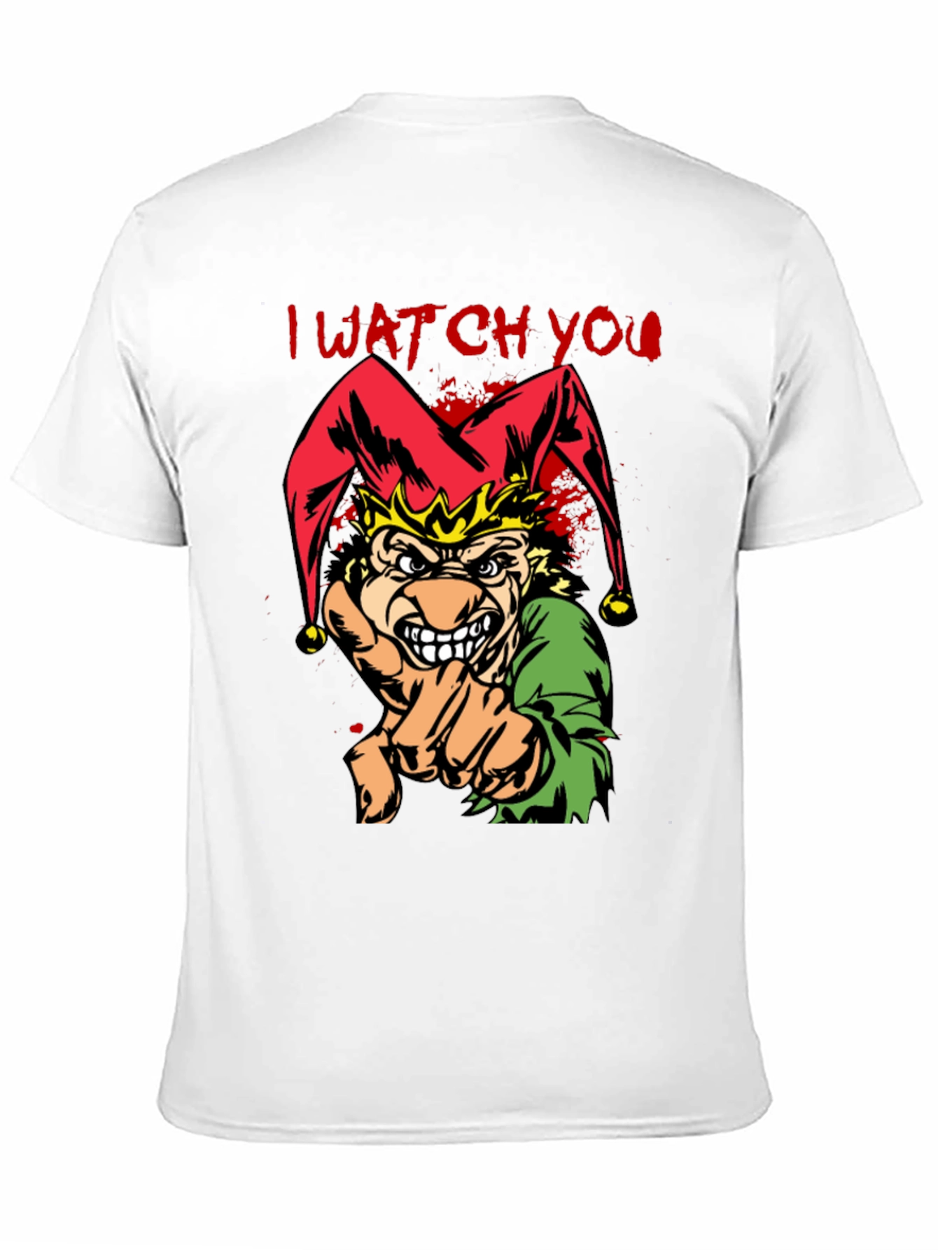 I Watch You Evil Jester Graphic T-Shirt