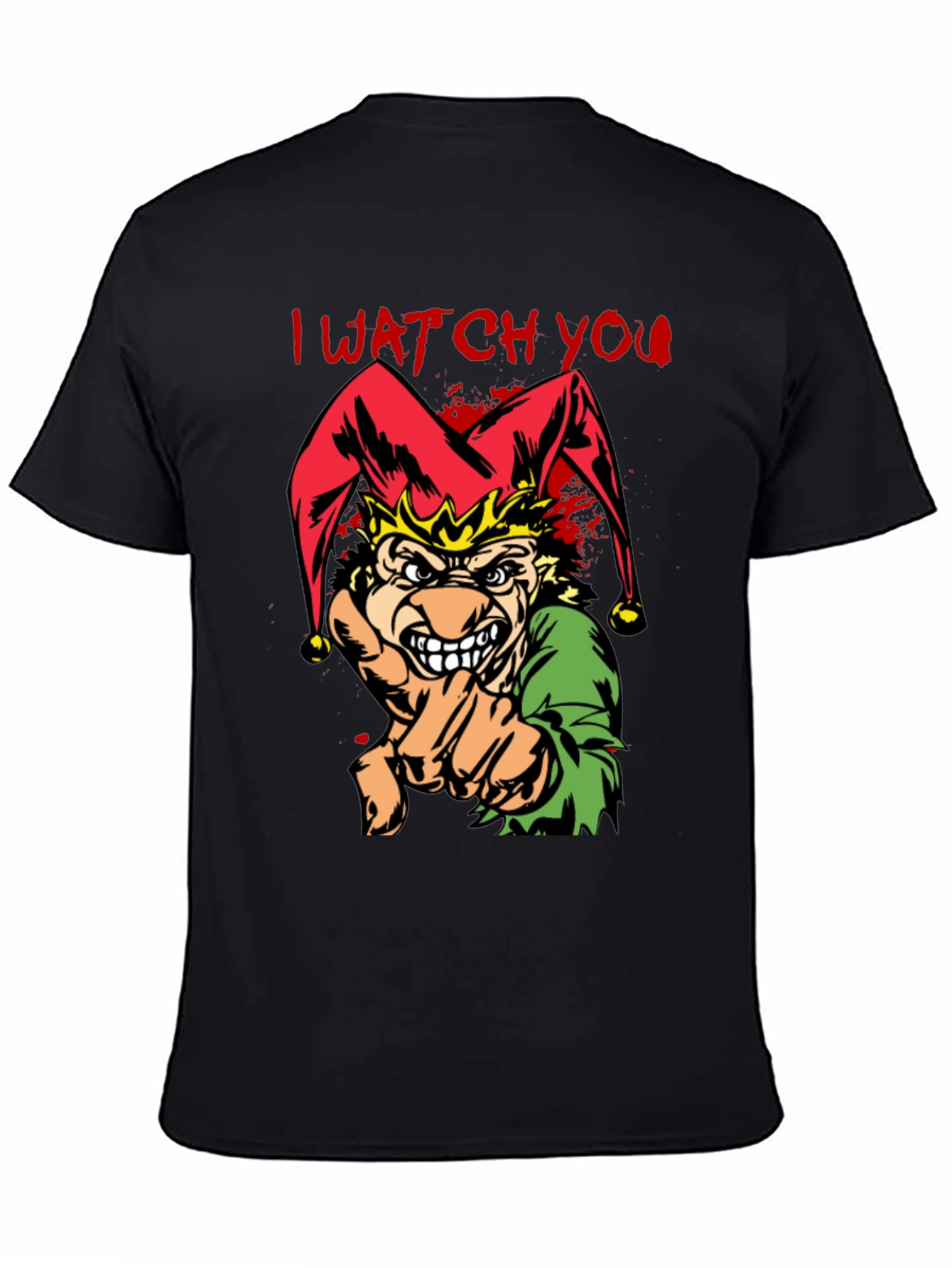 I Watch You Evil Jester Graphic T-Shirt