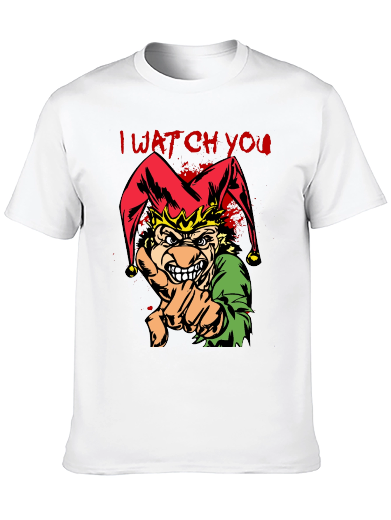 I Watch You Evil Jester Graphic T-Shirt