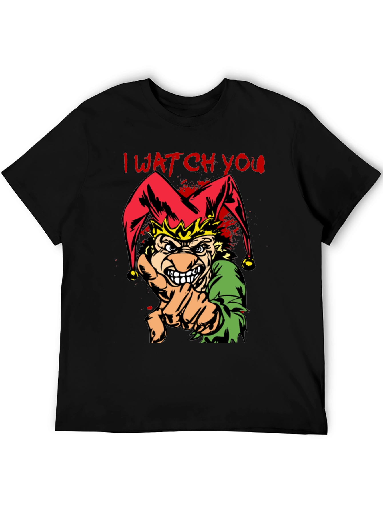 I Watch You Evil Jester Graphic T-Shirt