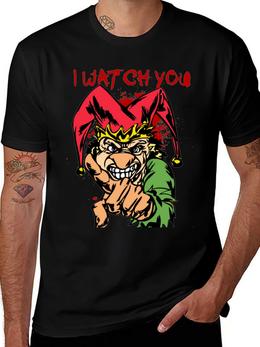 I Watch You Evil Jester Graphic T-Shirt