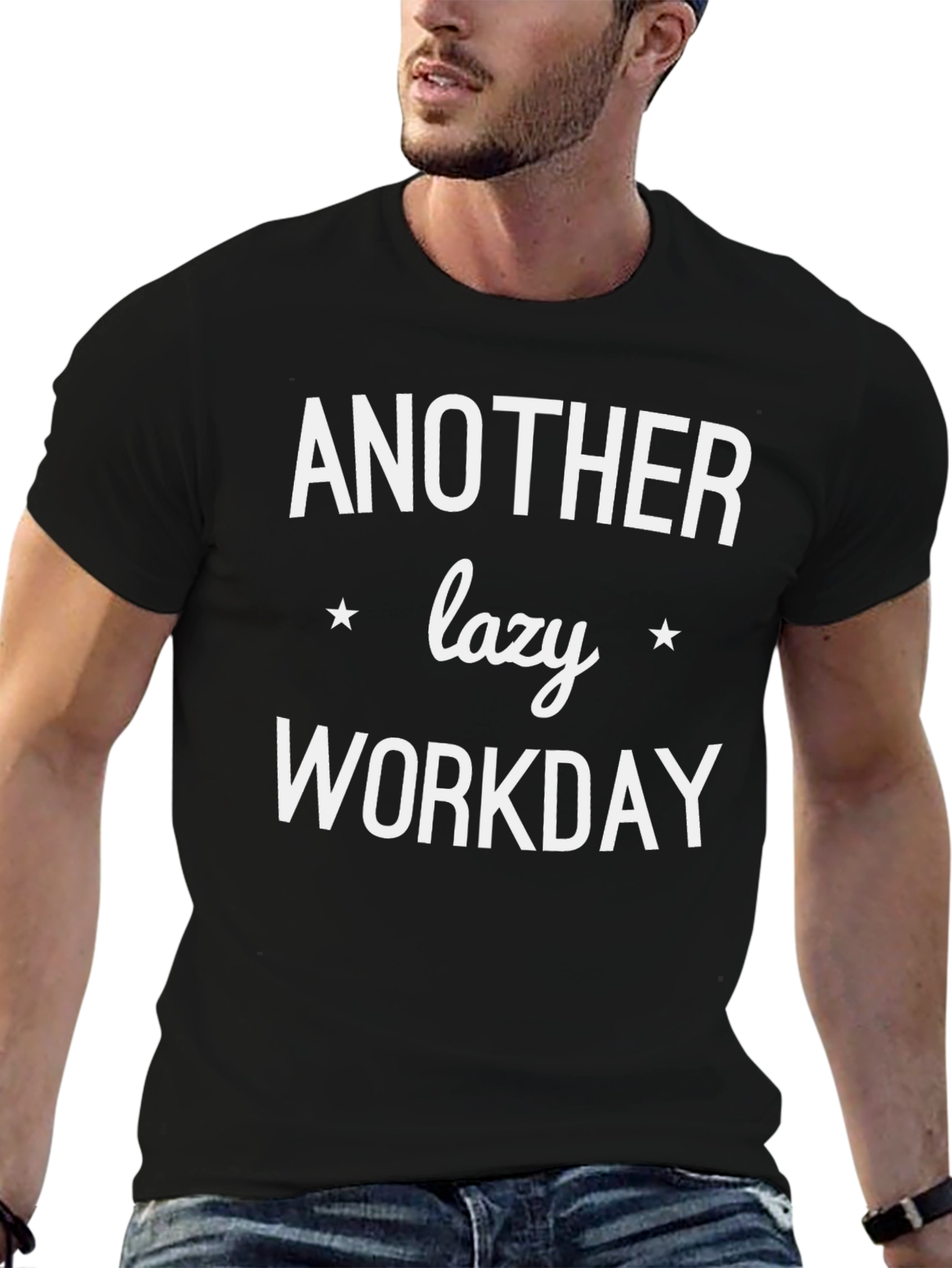 Another Lazy Workday T-Shirt - Comfy Black Tee