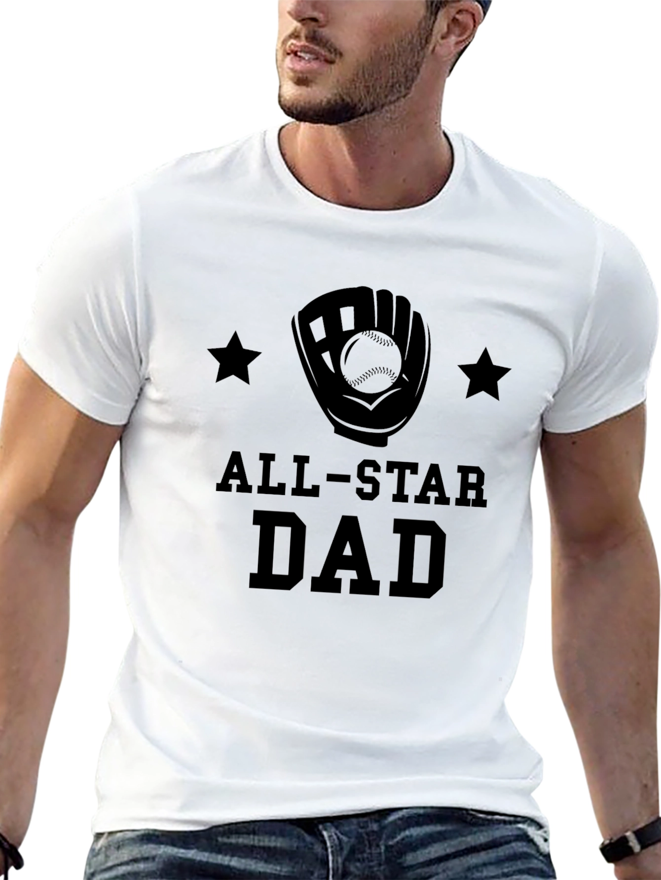 All-Star Dad Graphic Tee - Baseball Lover Gift