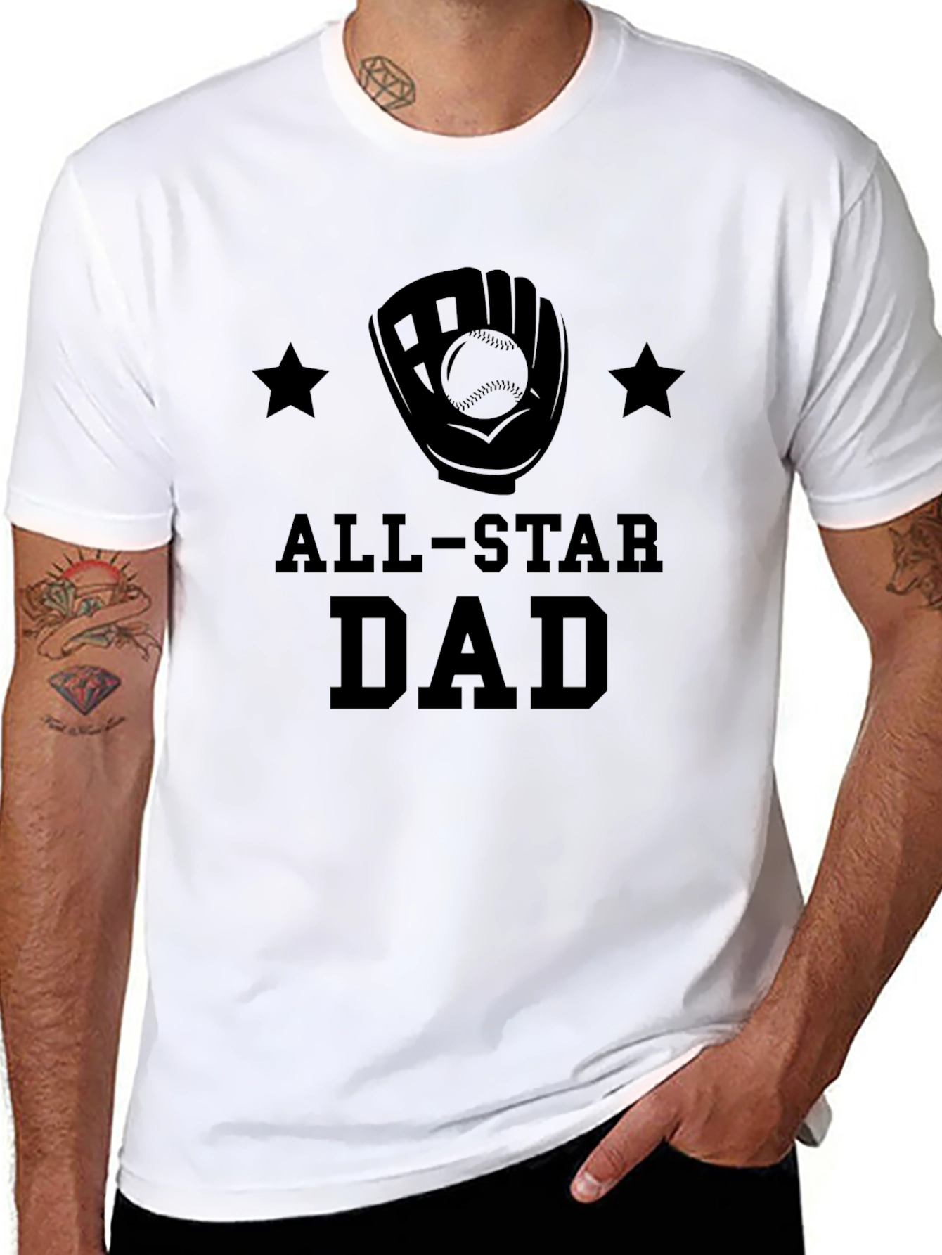 All-Star Dad Graphic Tee - Baseball Lover Gift