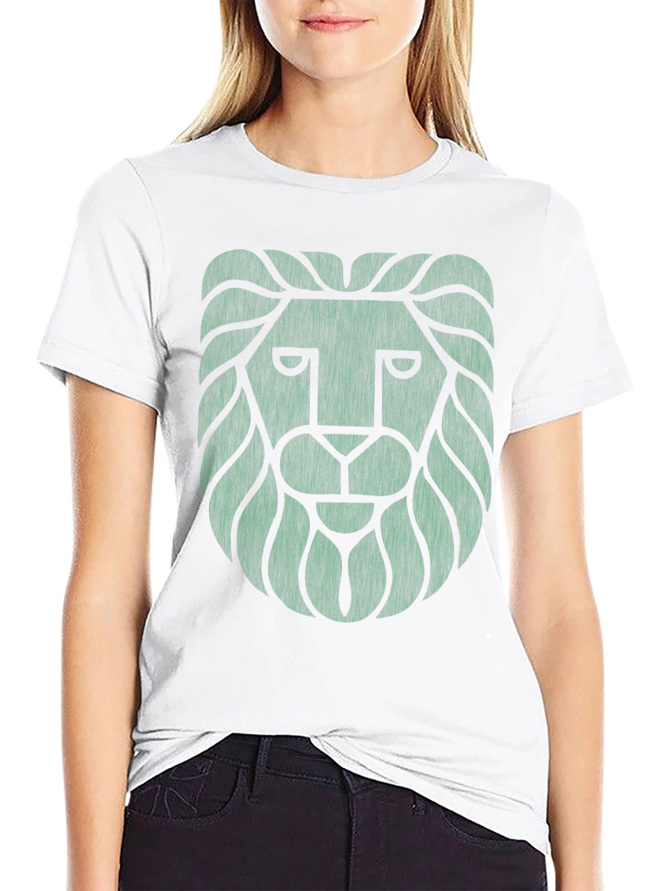 Lion Graphic Tee - Cool Design Black T-Shirt