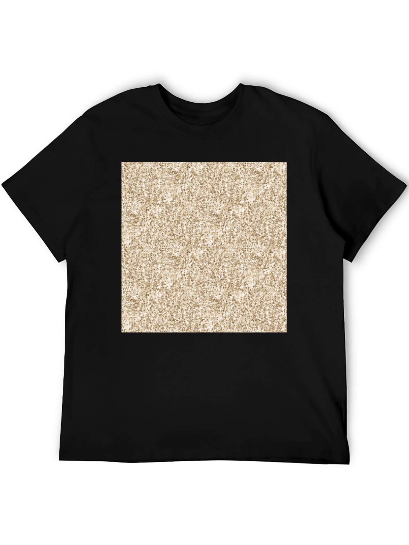 Abstract Pattern Print Black T-Shirt