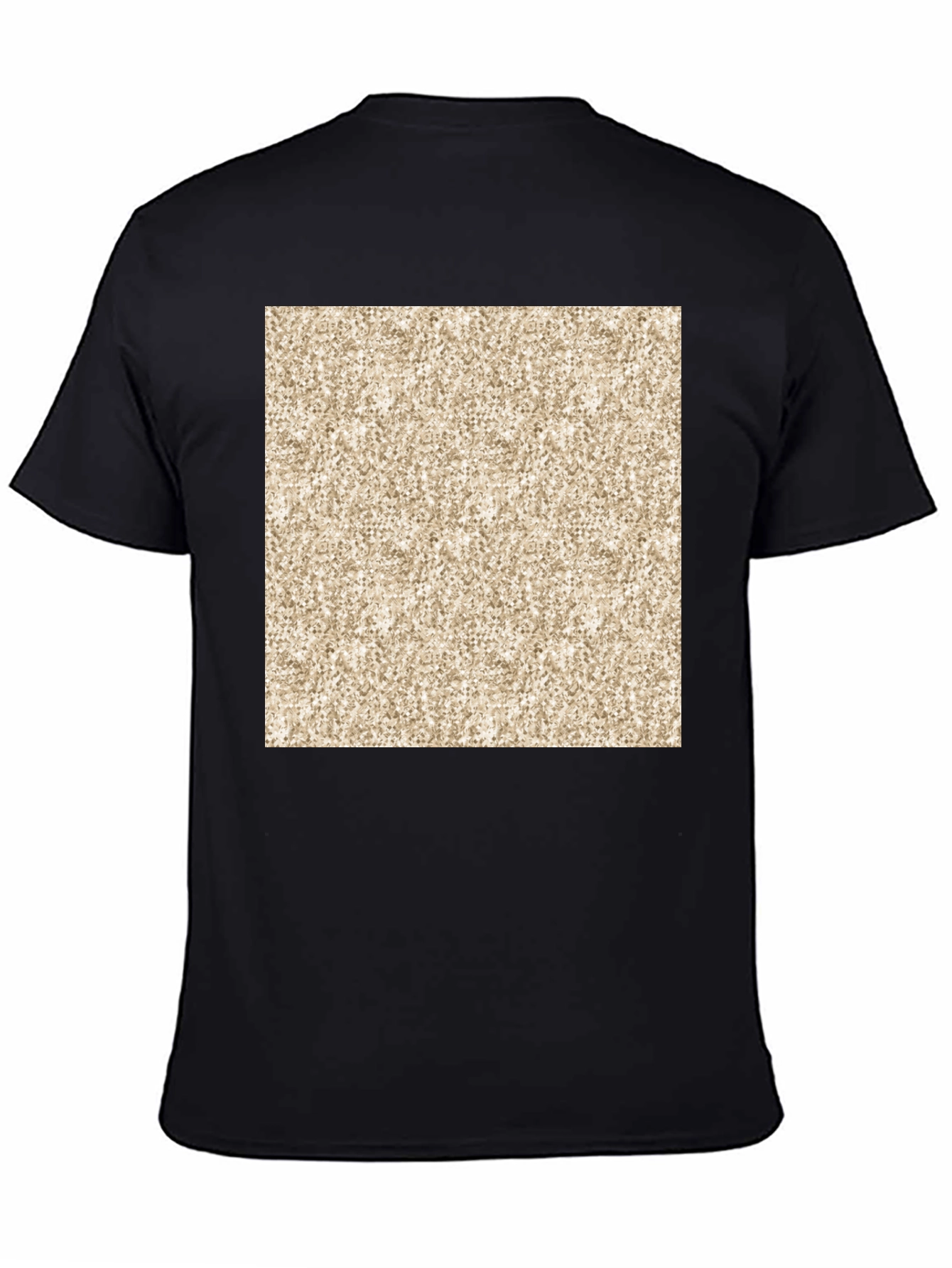 Abstract Pattern Print Black T-Shirt