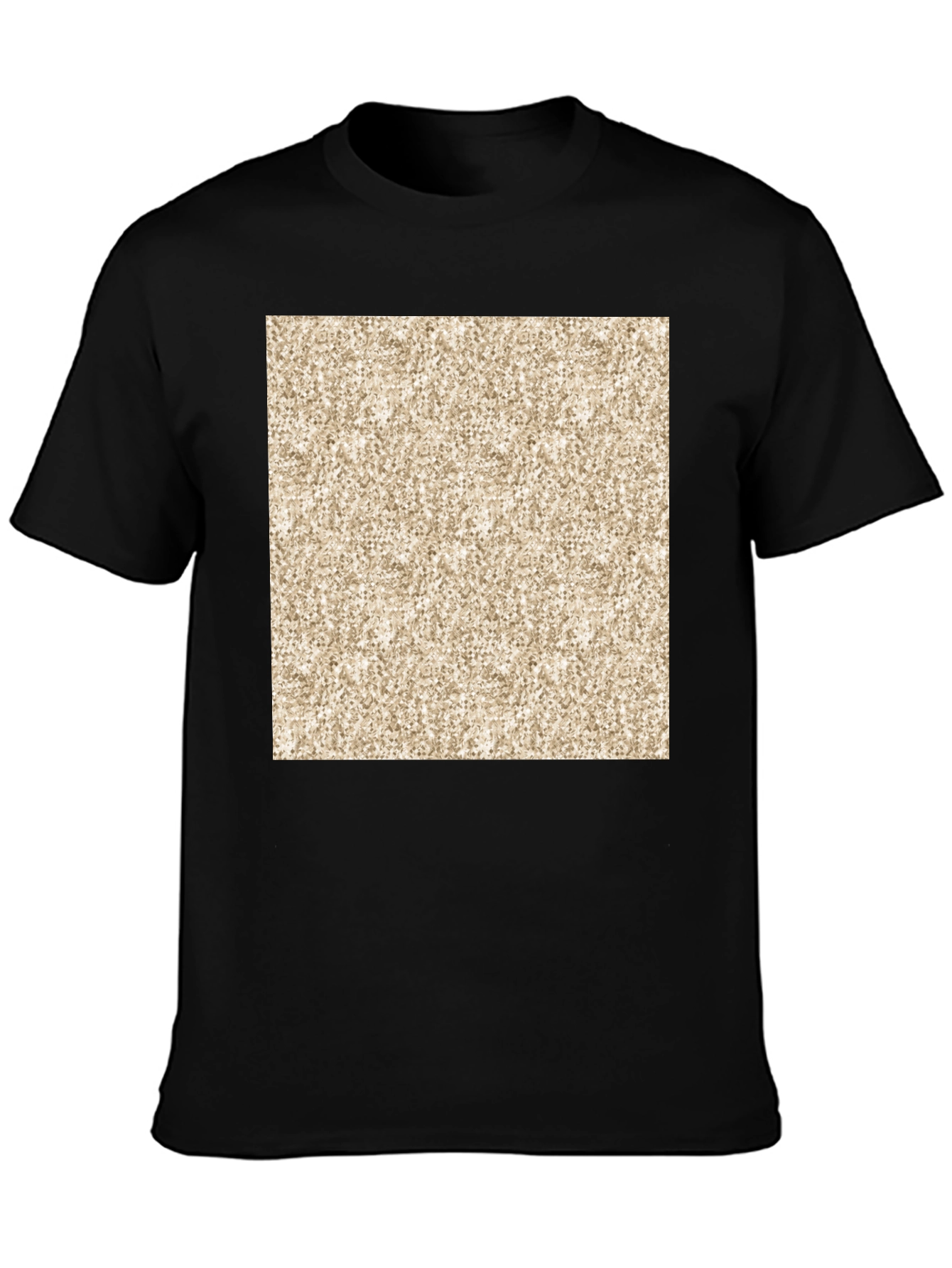 Abstract Pattern Print Black T-Shirt