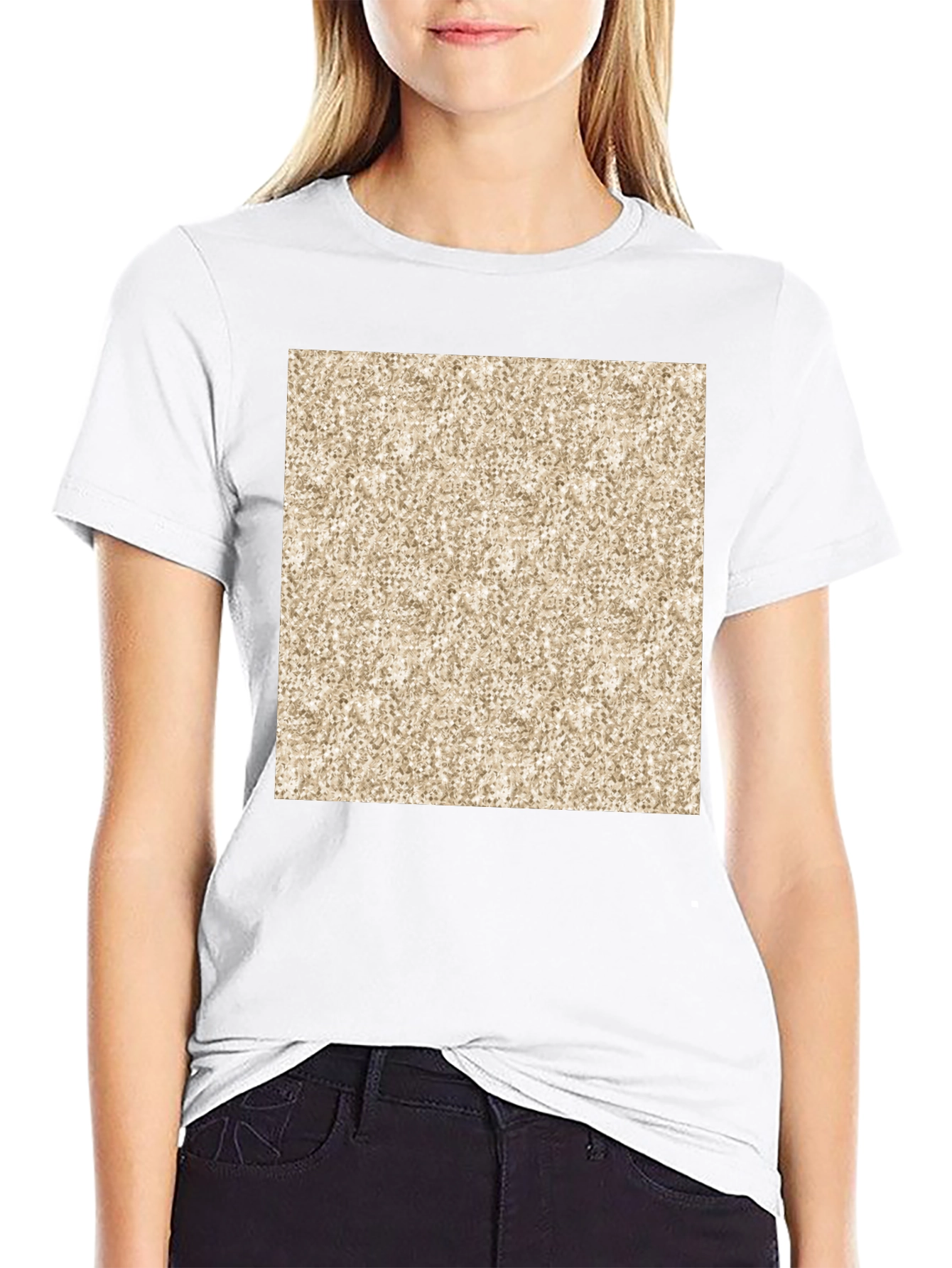 Abstract Pattern Print Black T-Shirt