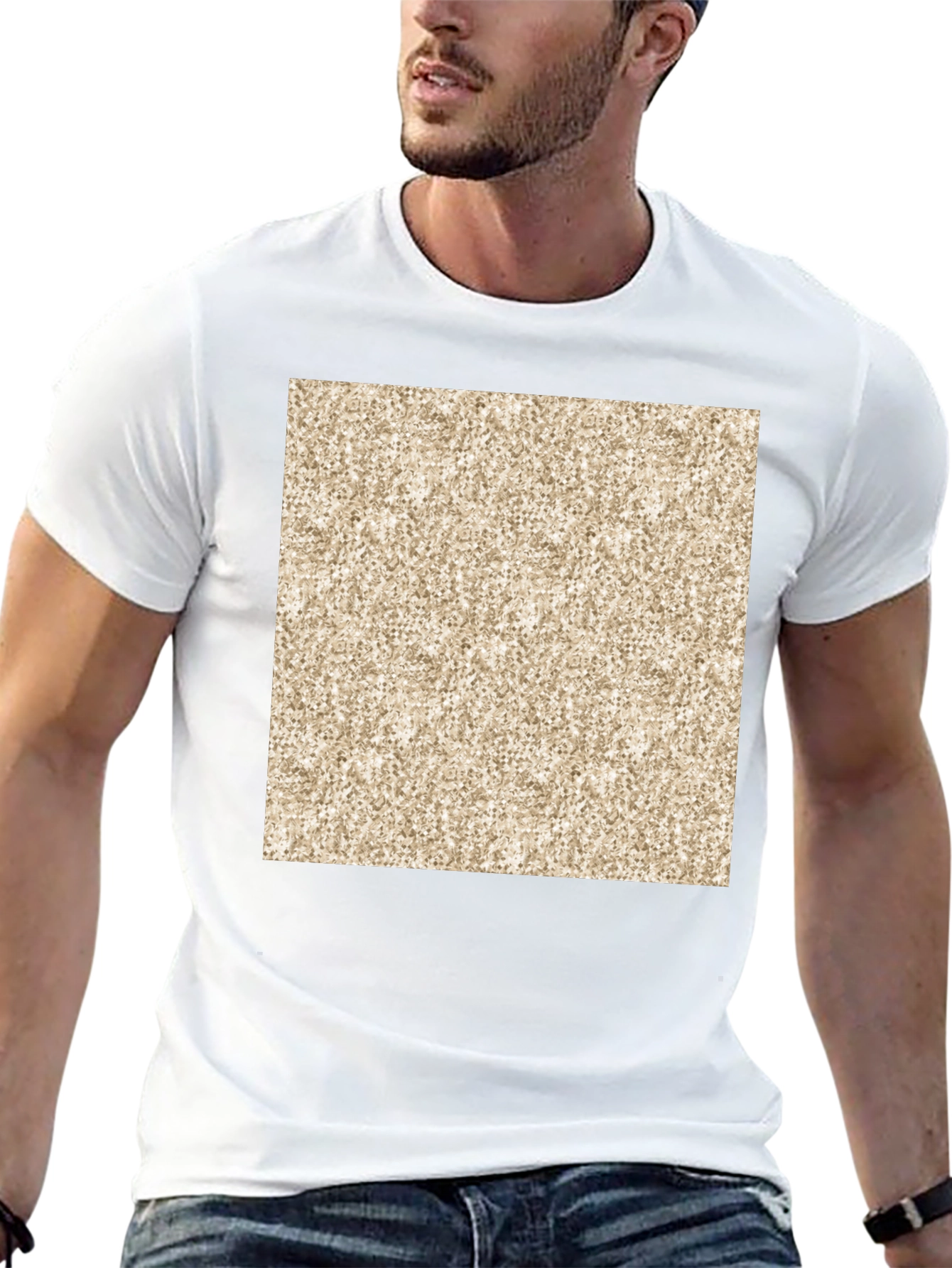 Abstract Pattern Print Black T-Shirt
