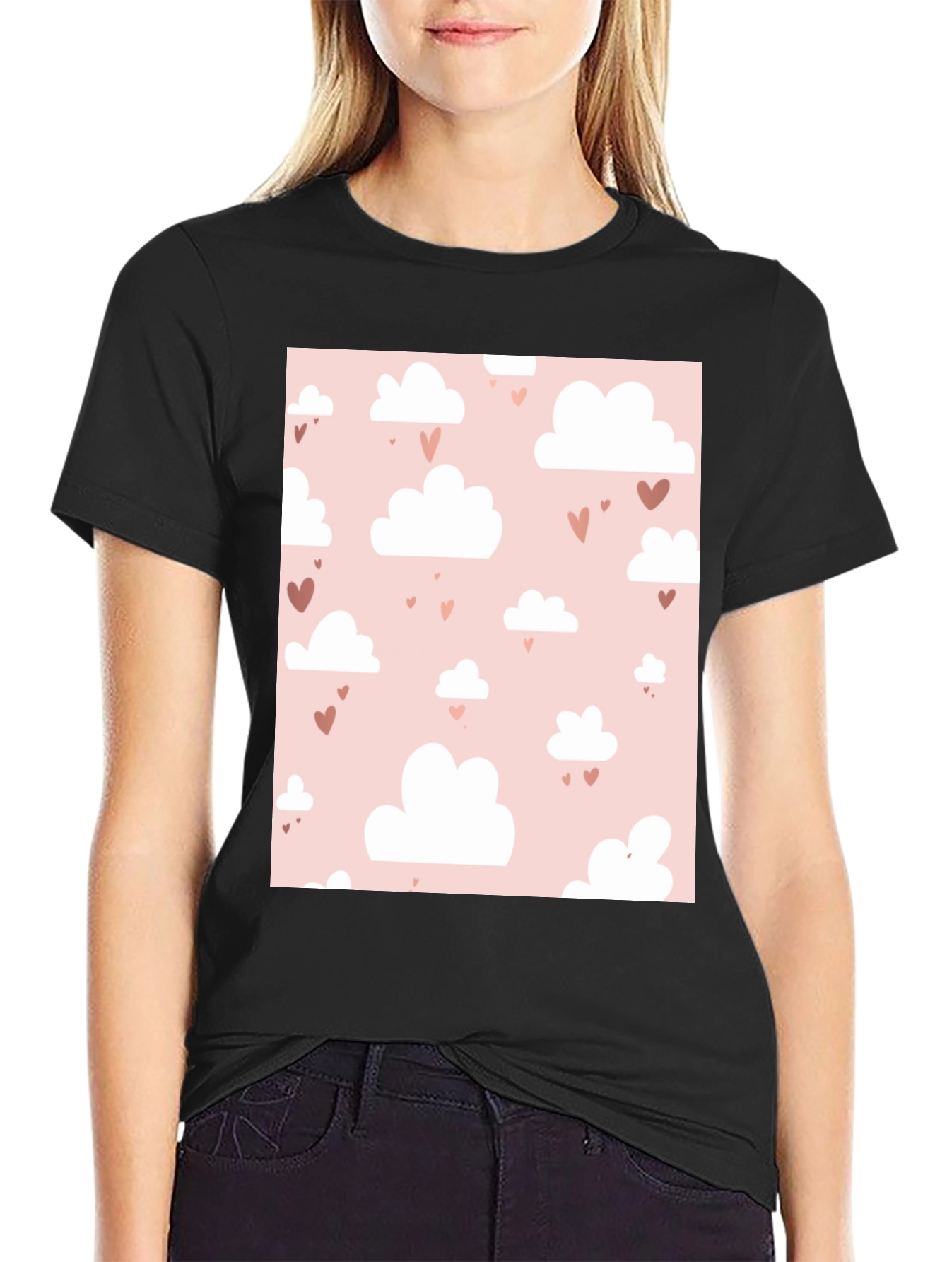 Cute Cloud and Hearts T-Shirt