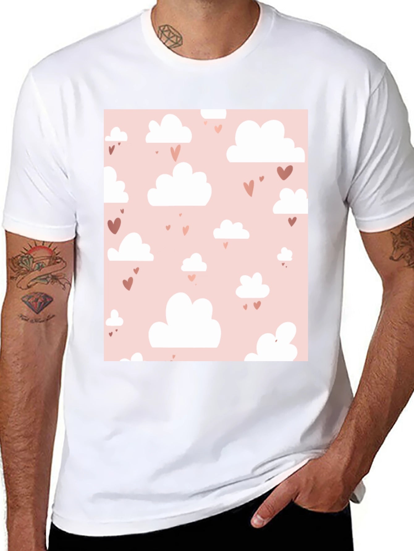 Cute Cloud and Hearts T-Shirt