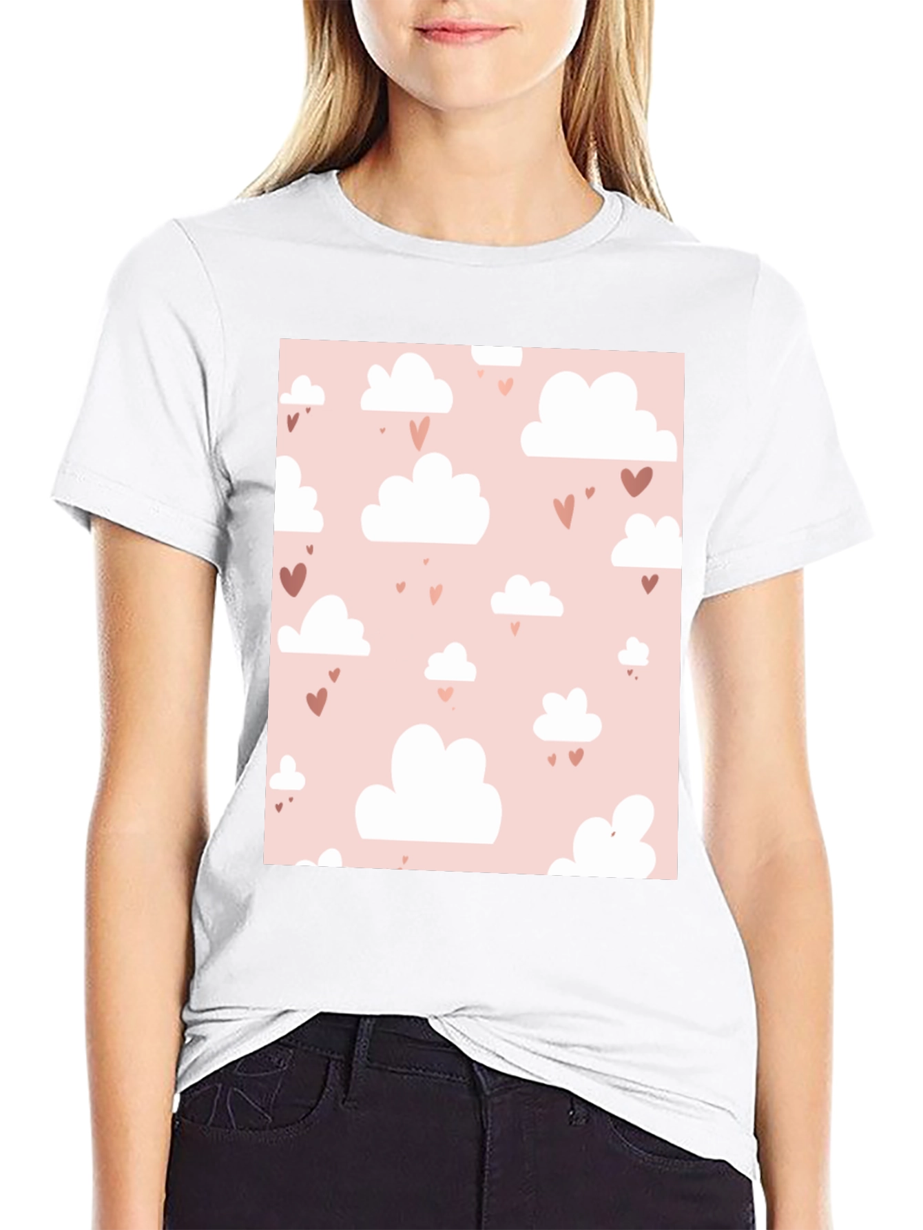 Cute Cloud and Hearts T-Shirt