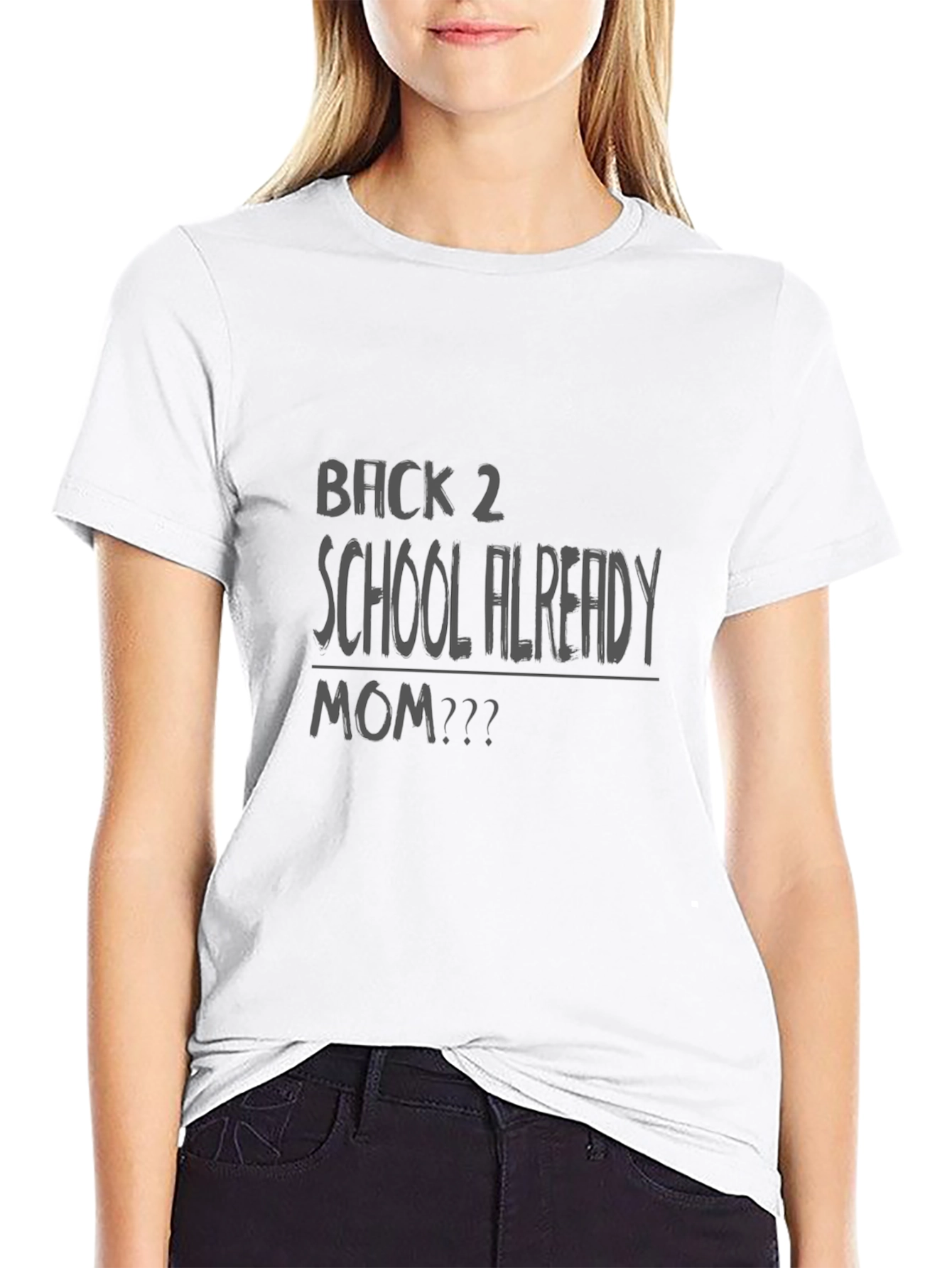 Back 2 School Ready Mom Black T-Shirt