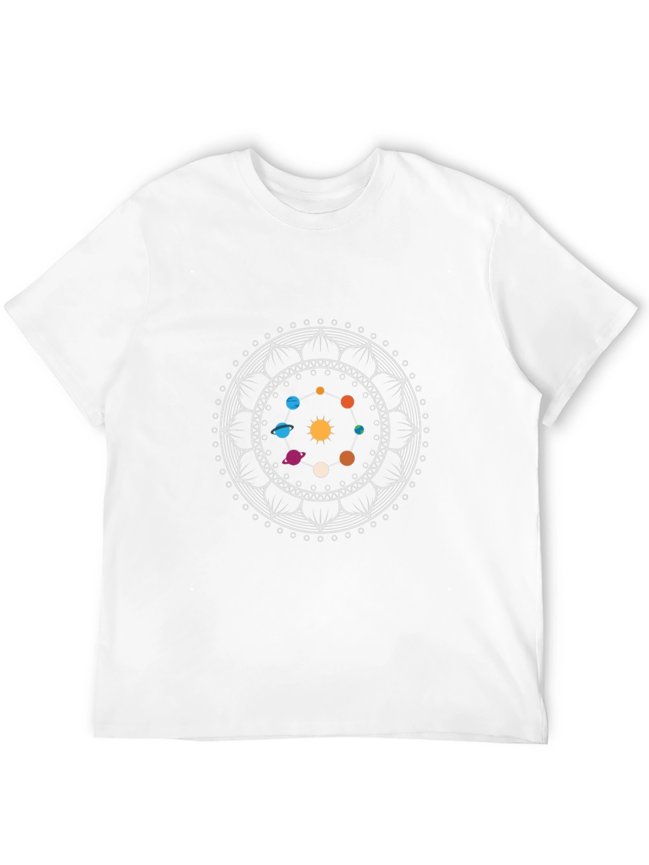 Solar System Mandala Black T-Shirt