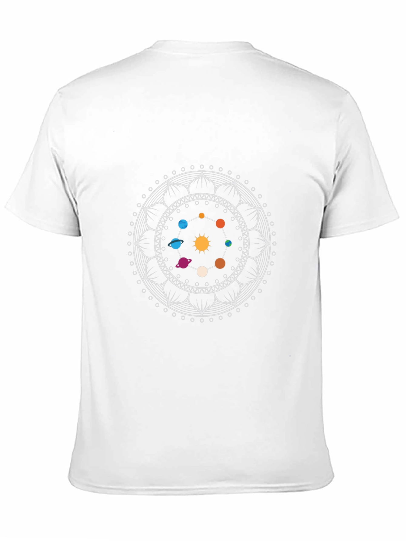 Solar System Mandala Black T-Shirt