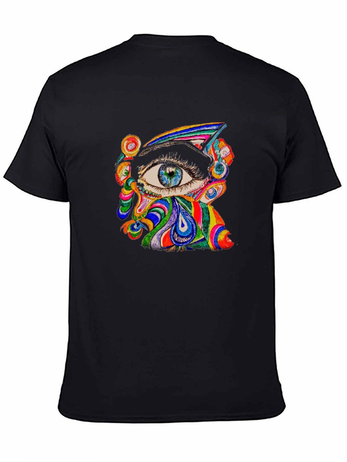 Psychedelic Eye Graphic Tee - Black