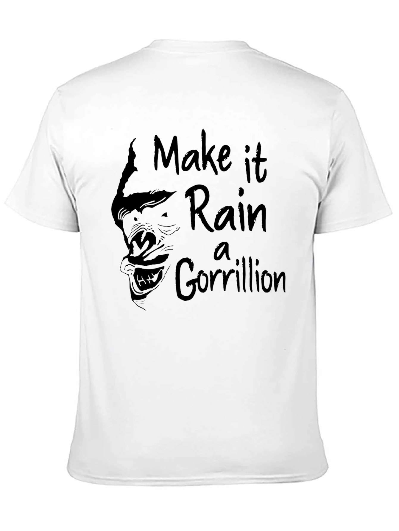 Make It Rain a Gorillion Black Graphic Tee