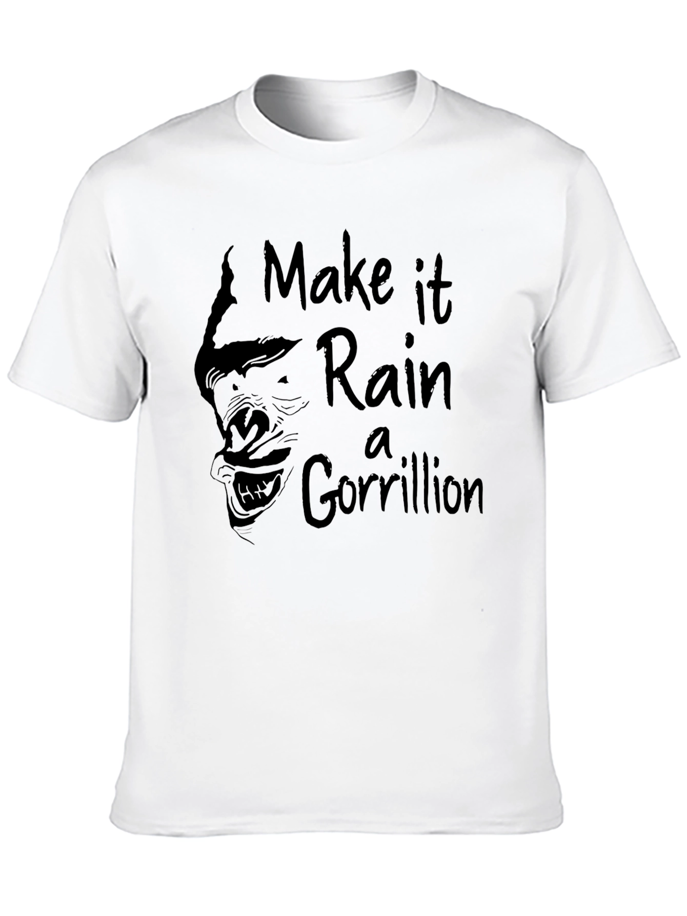 Make It Rain a Gorillion Black Graphic Tee
