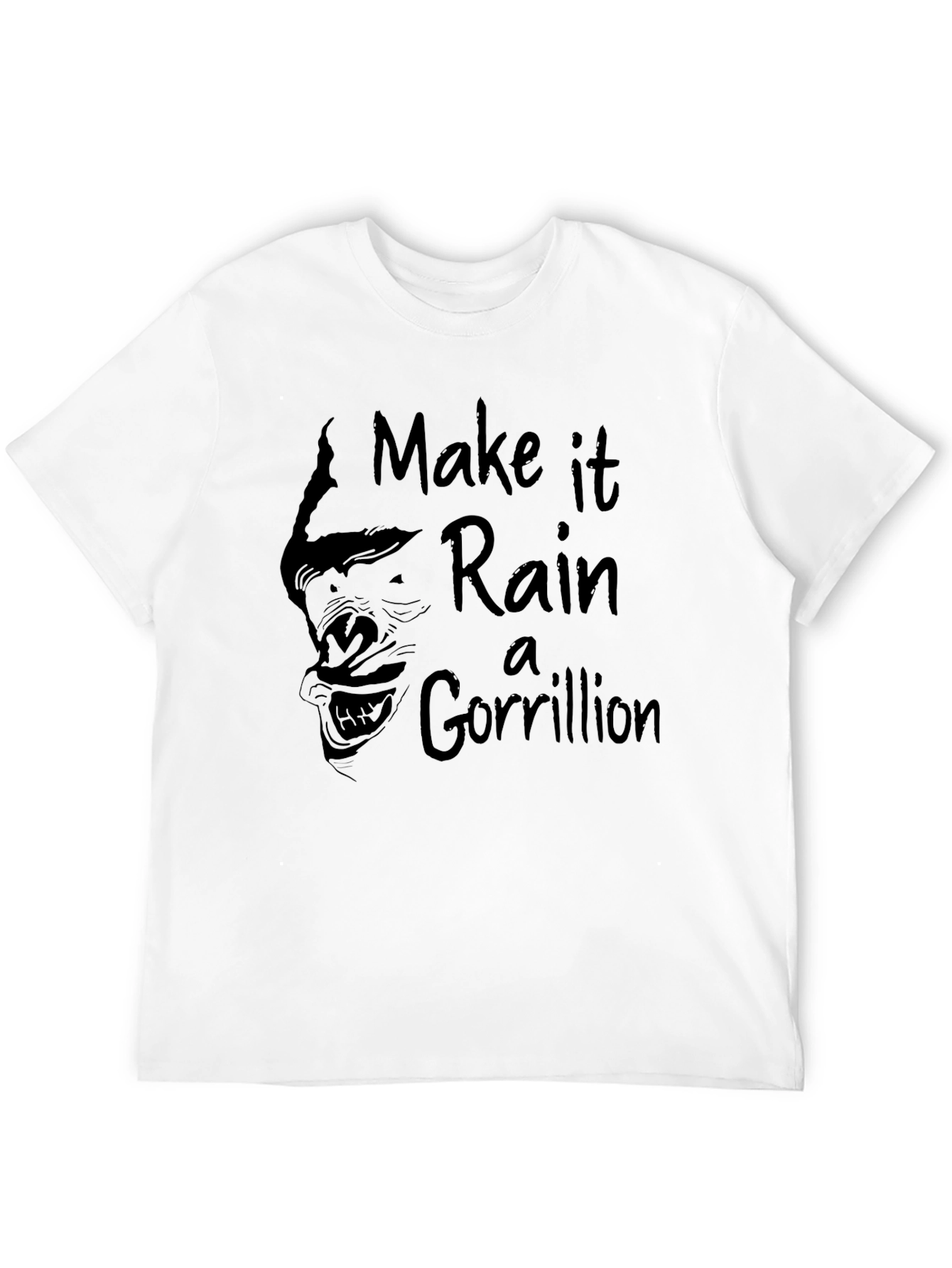 Make It Rain a Gorillion Black Graphic Tee