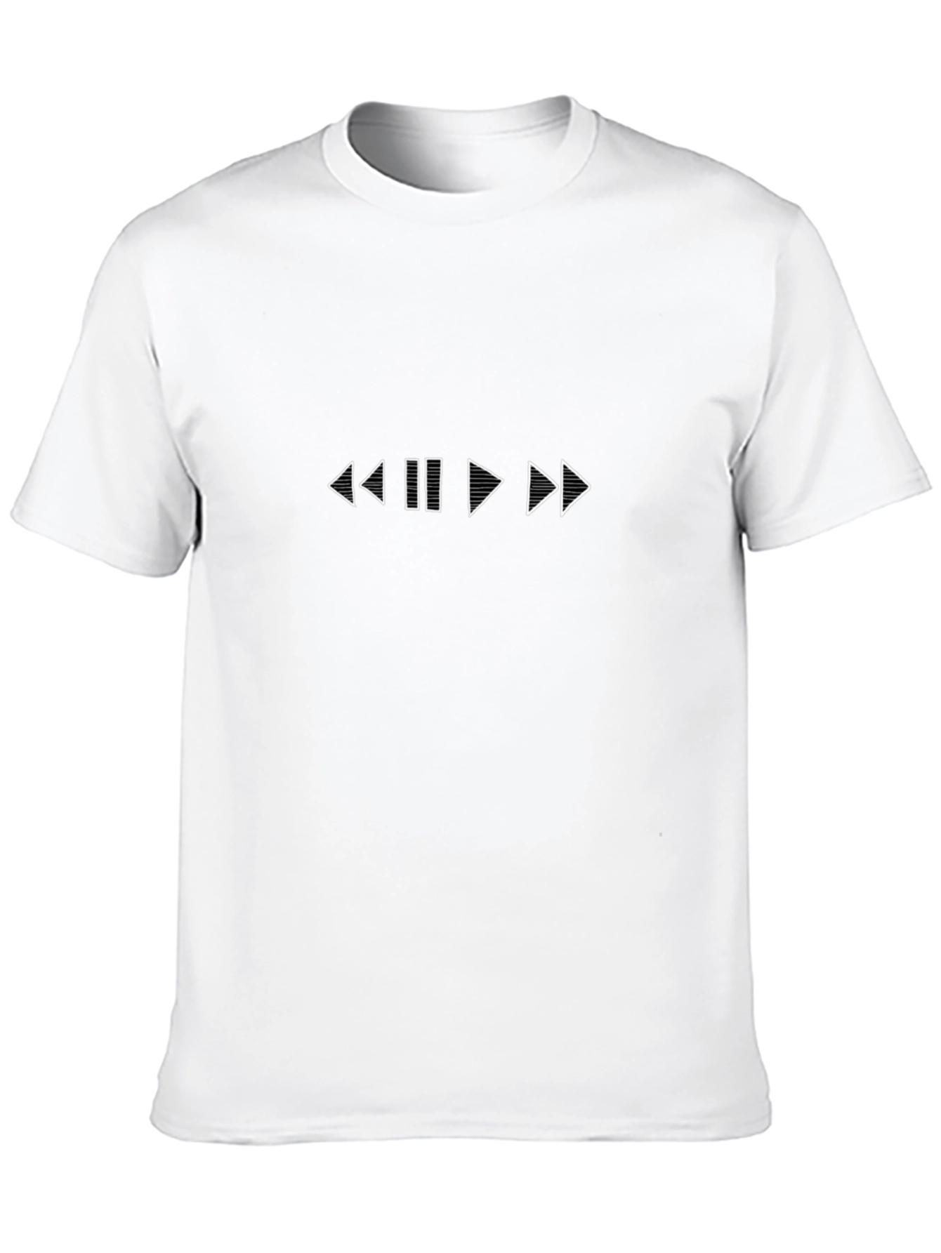 Music Controls Graphic Tee - Black Casual T-Shirt