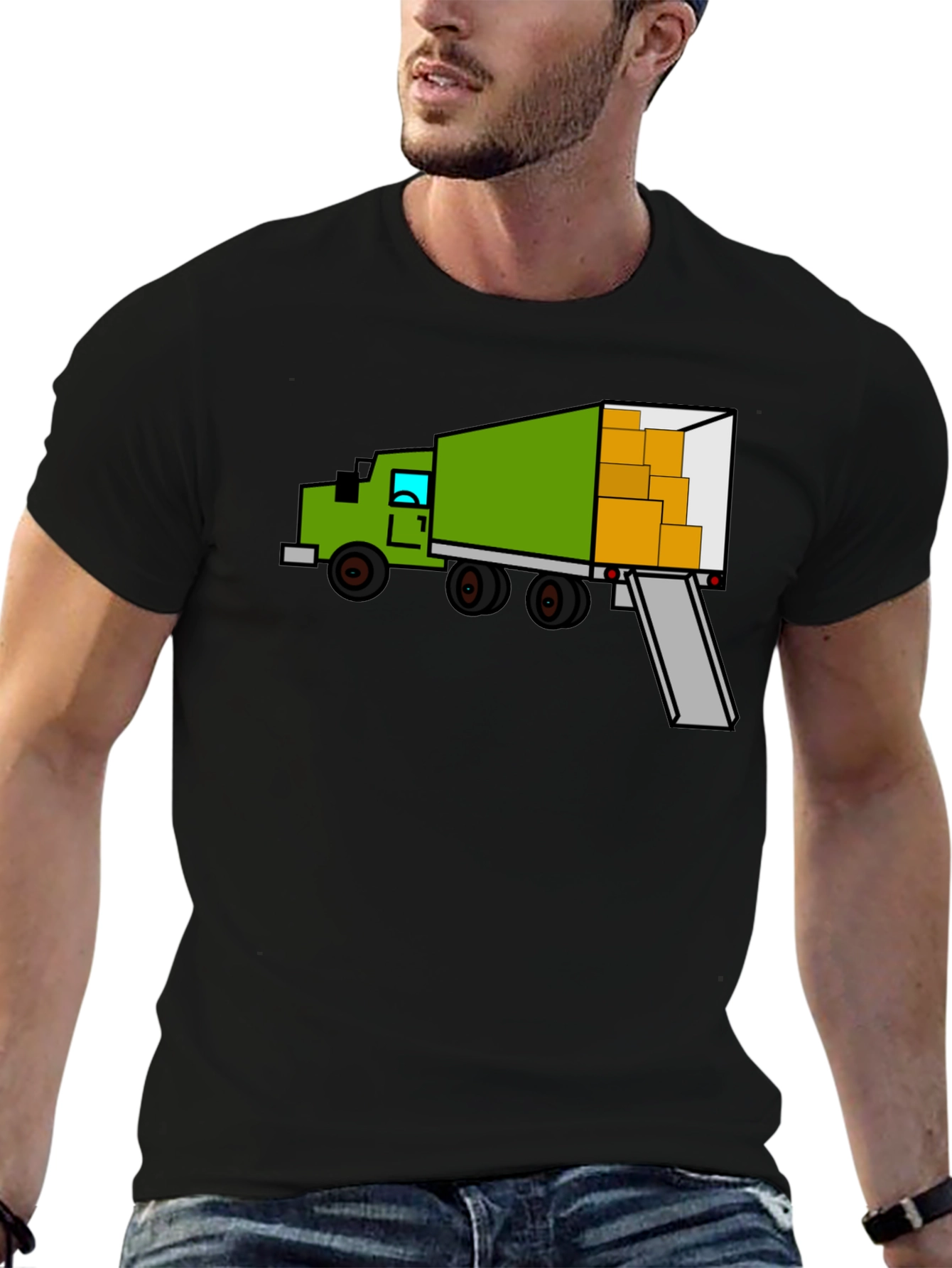 Moving Truck Graphic Tee - Novelty Design