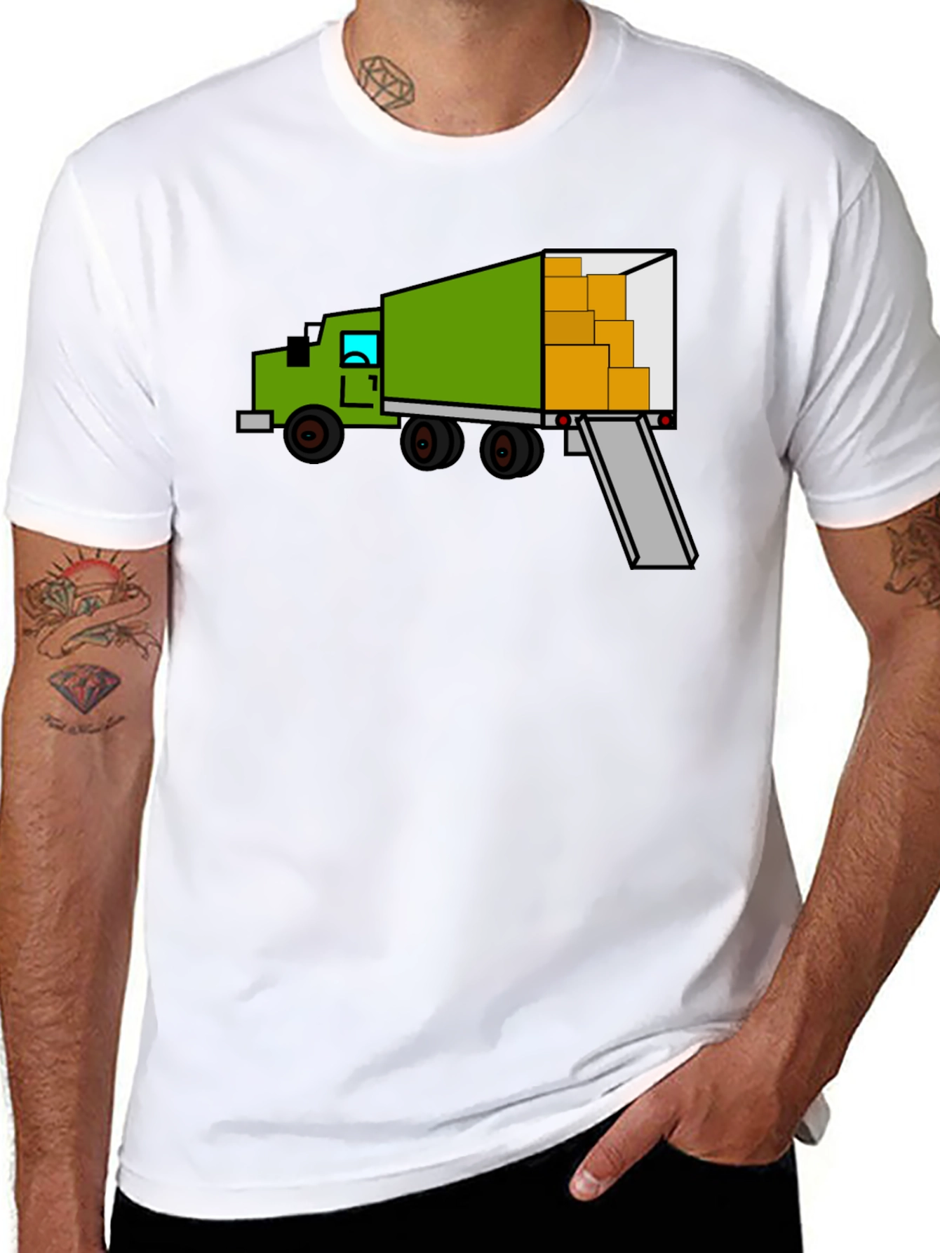 Moving Truck Graphic Tee - Novelty Design