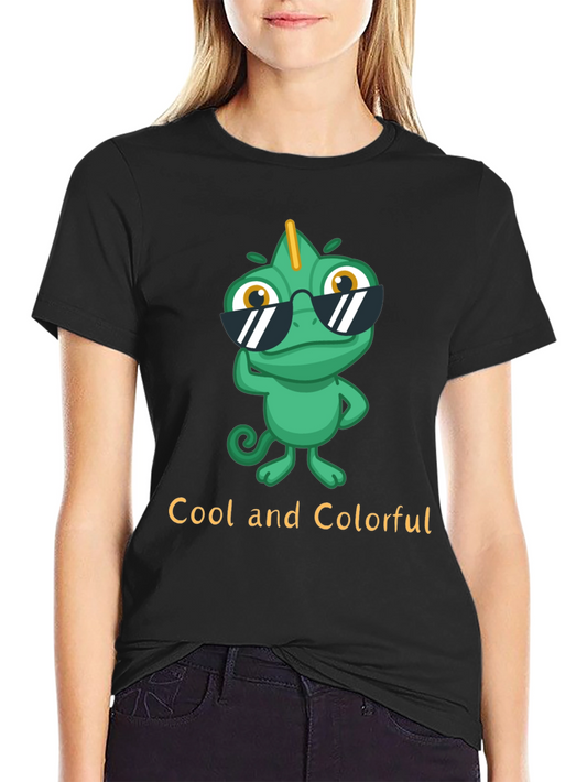 Cool Chameleon T-Shirt - Unique Colorful Design
