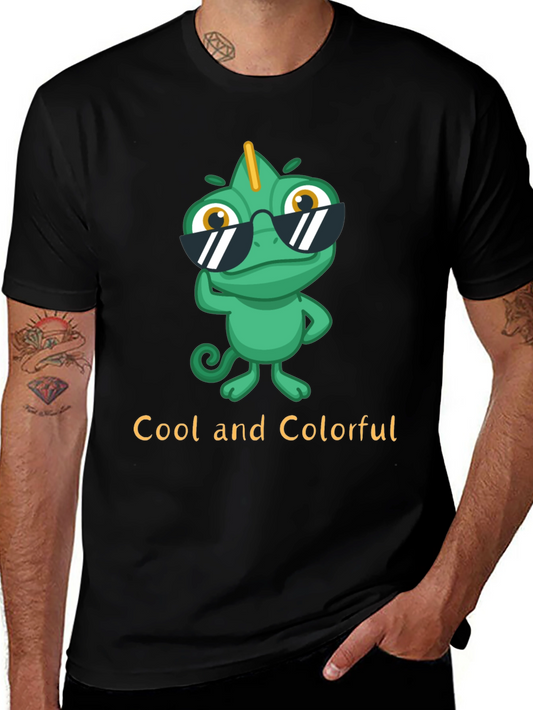 Cool Chameleon T-Shirt - Unique Colorful Design