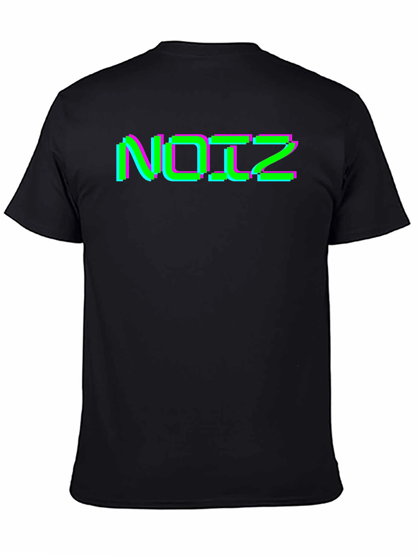 Retro Glitch Noiz Black T-Shirt