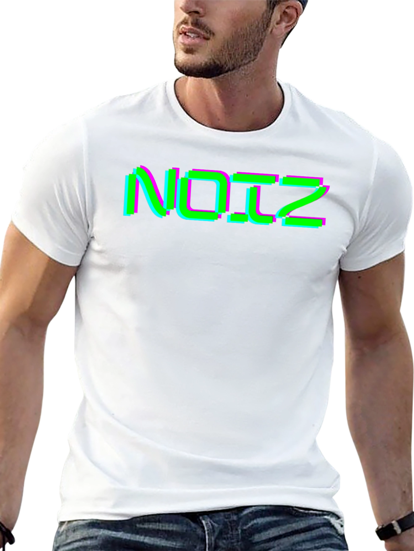 Retro Glitch Noiz Black T-Shirt