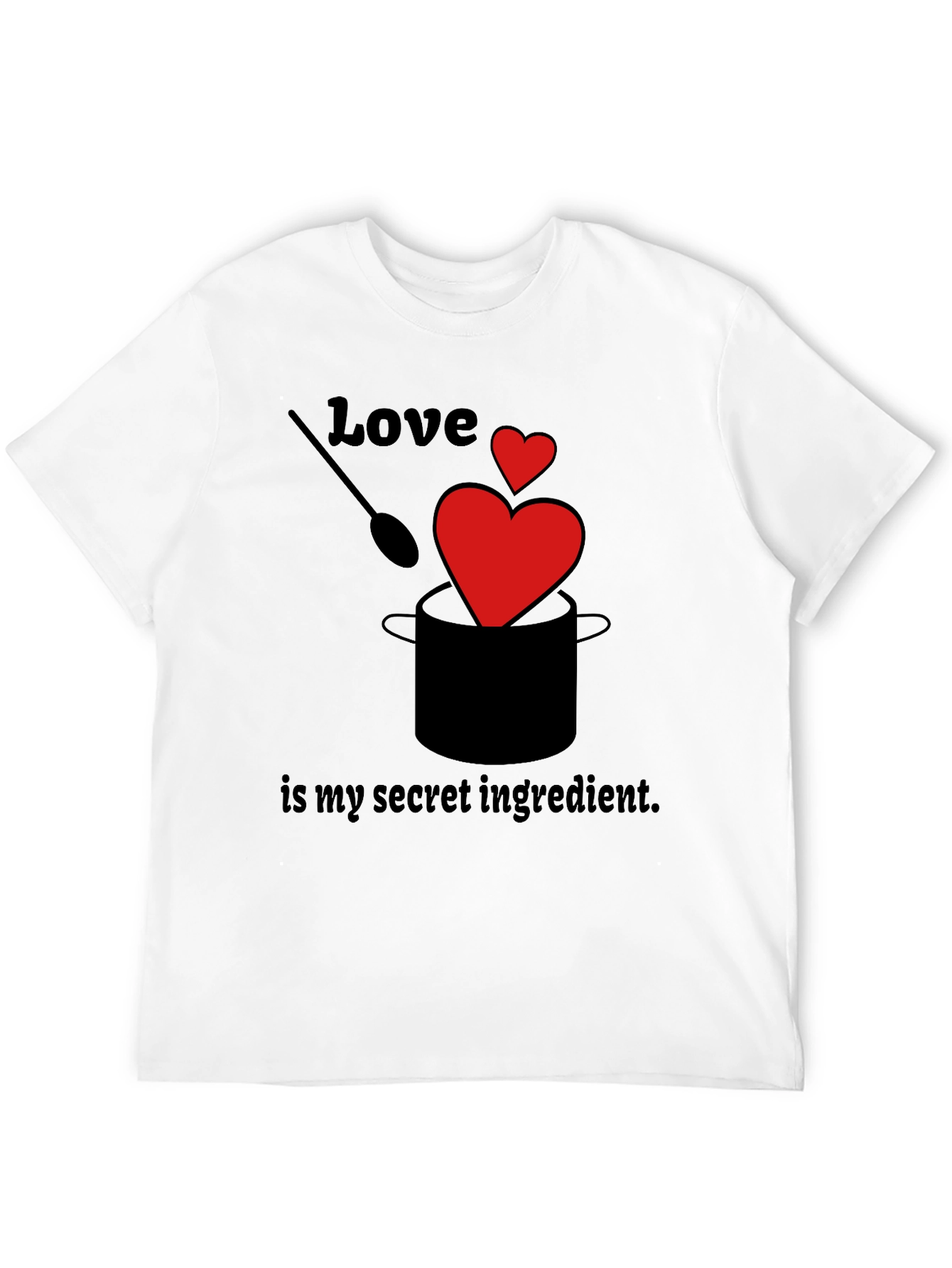 Love is My Secret Ingredient Black Graphic T-Shirt