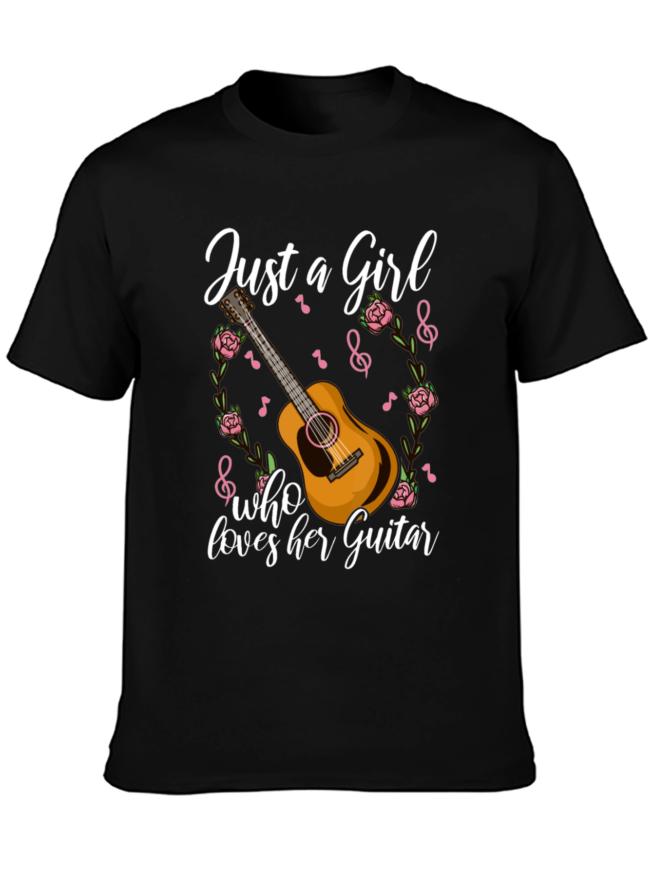 Just A Girl Who Loves Her Guitar T-Shirt