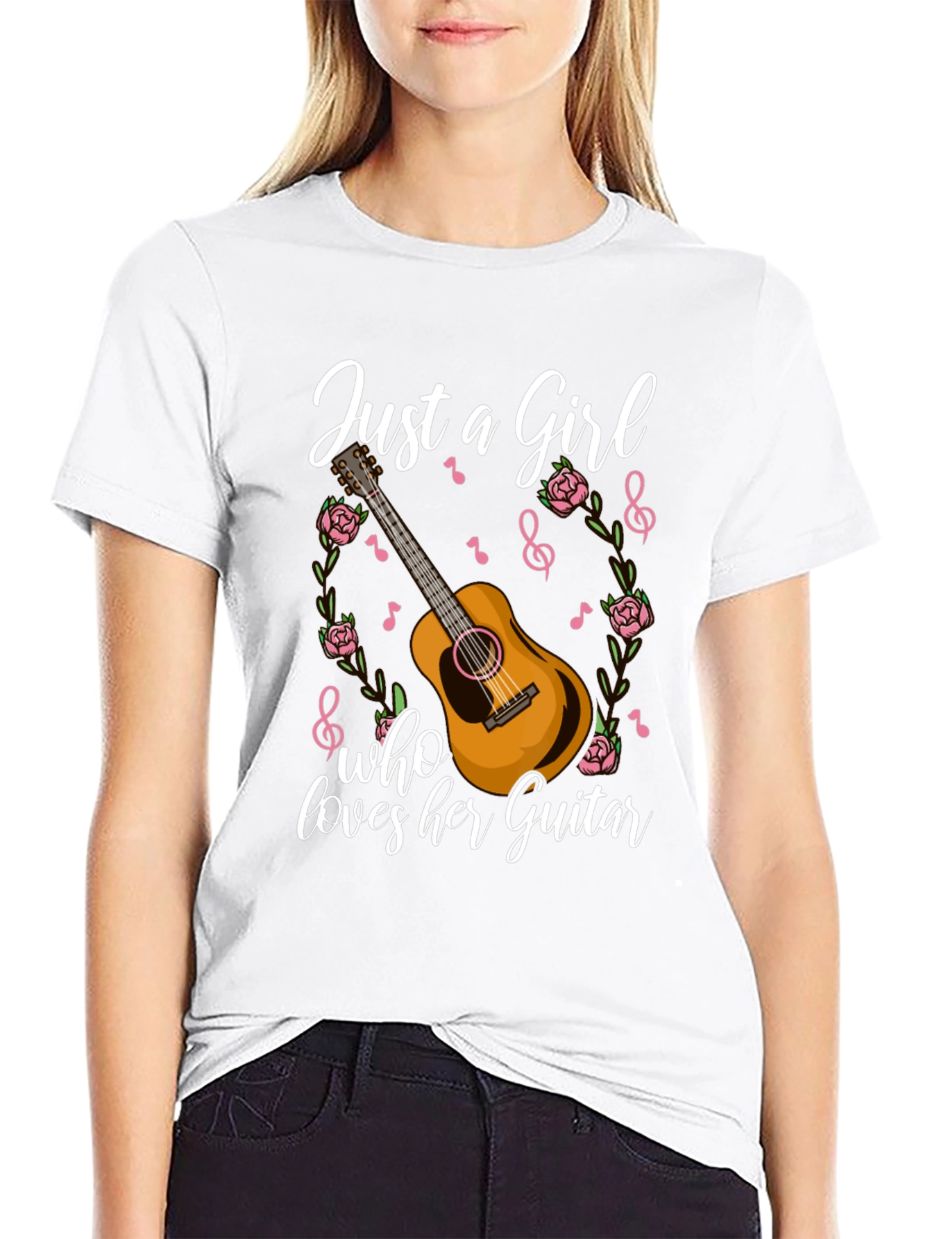 Just A Girl Who Loves Her Guitar T-Shirt