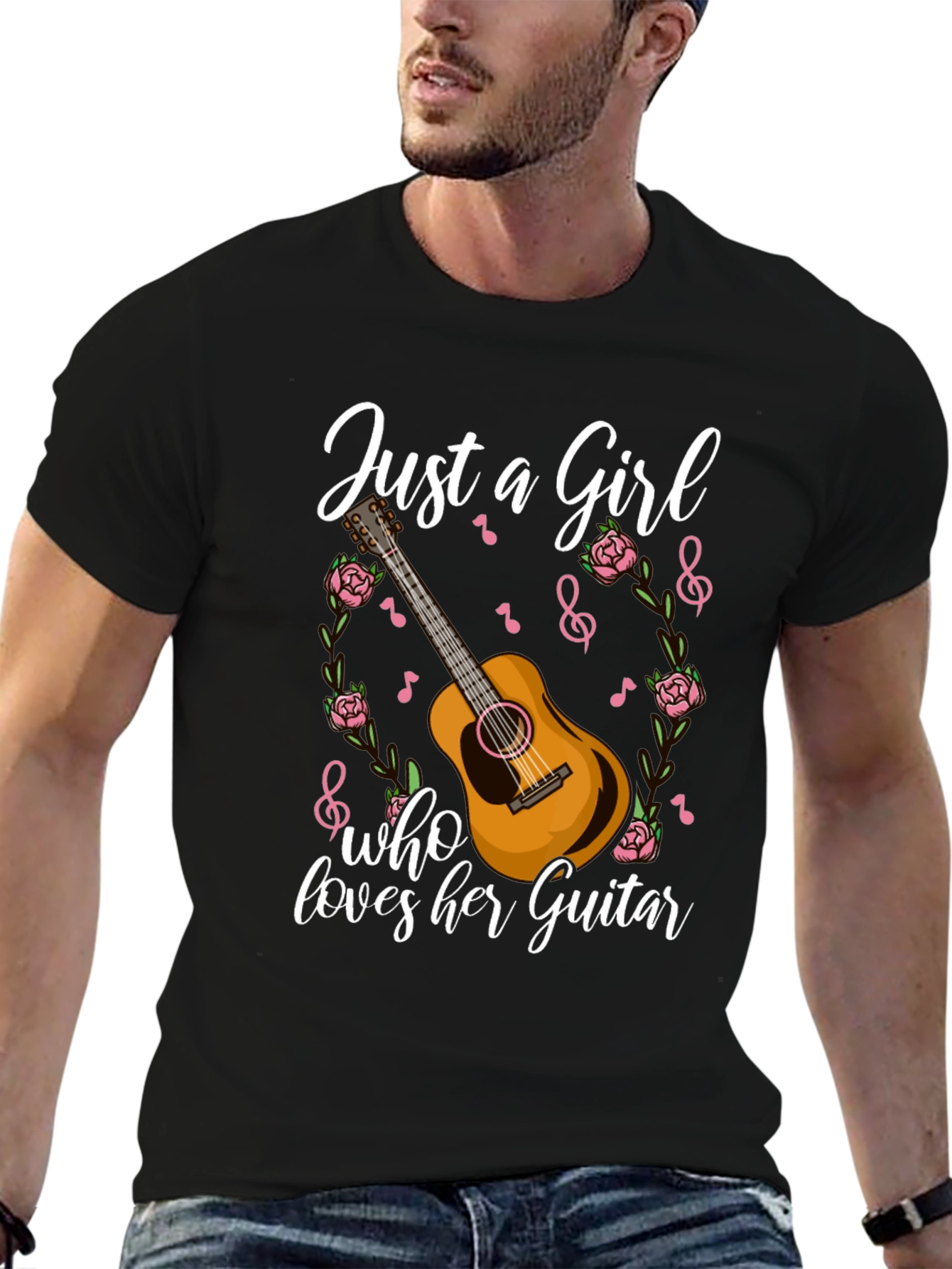 Just A Girl Who Loves Her Guitar T-Shirt