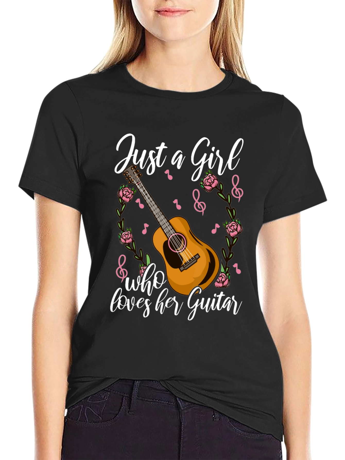 Just A Girl Who Loves Her Guitar T-Shirt