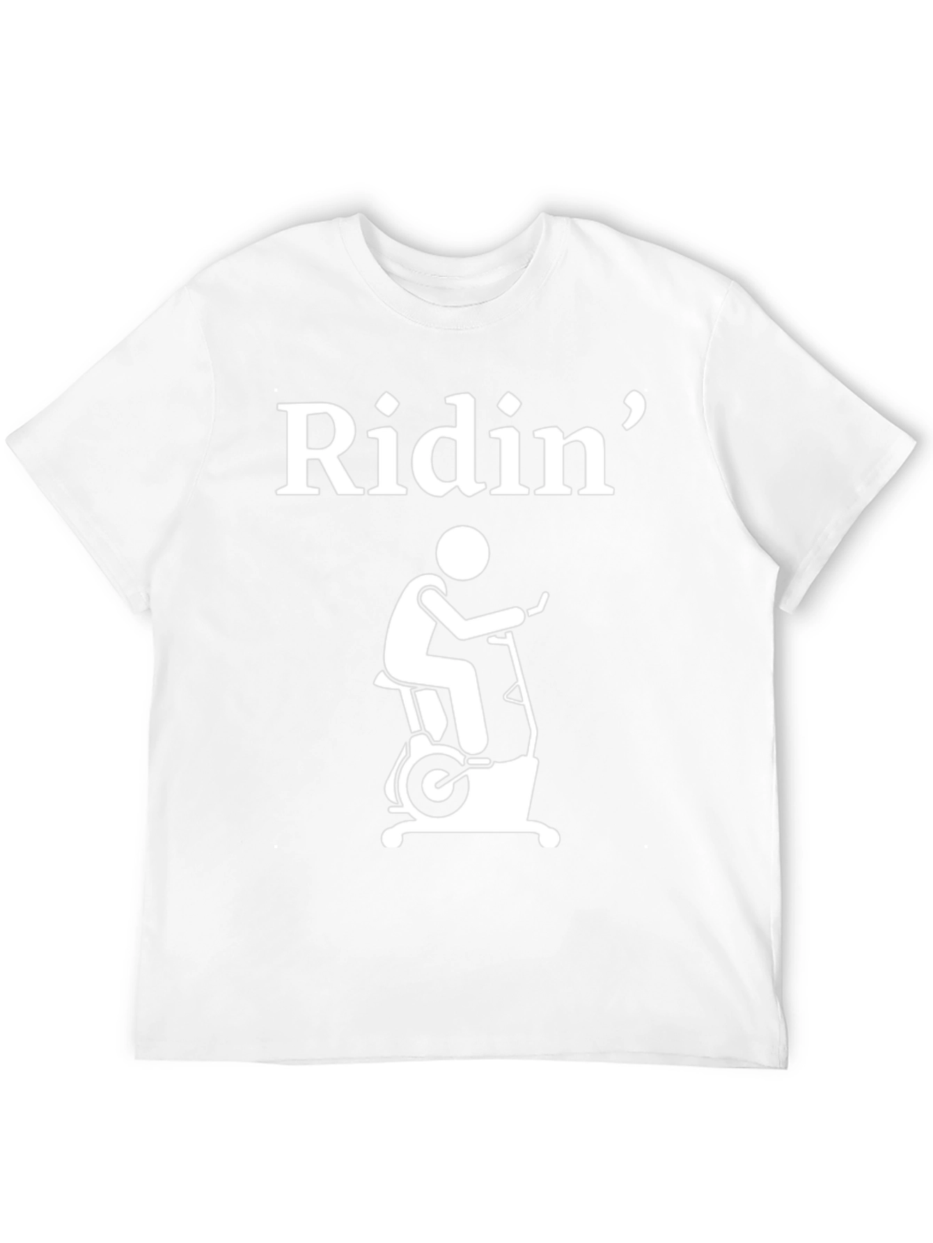 Ridin Exercise Bike Graphic T-Shirt - Black Cotton Tee