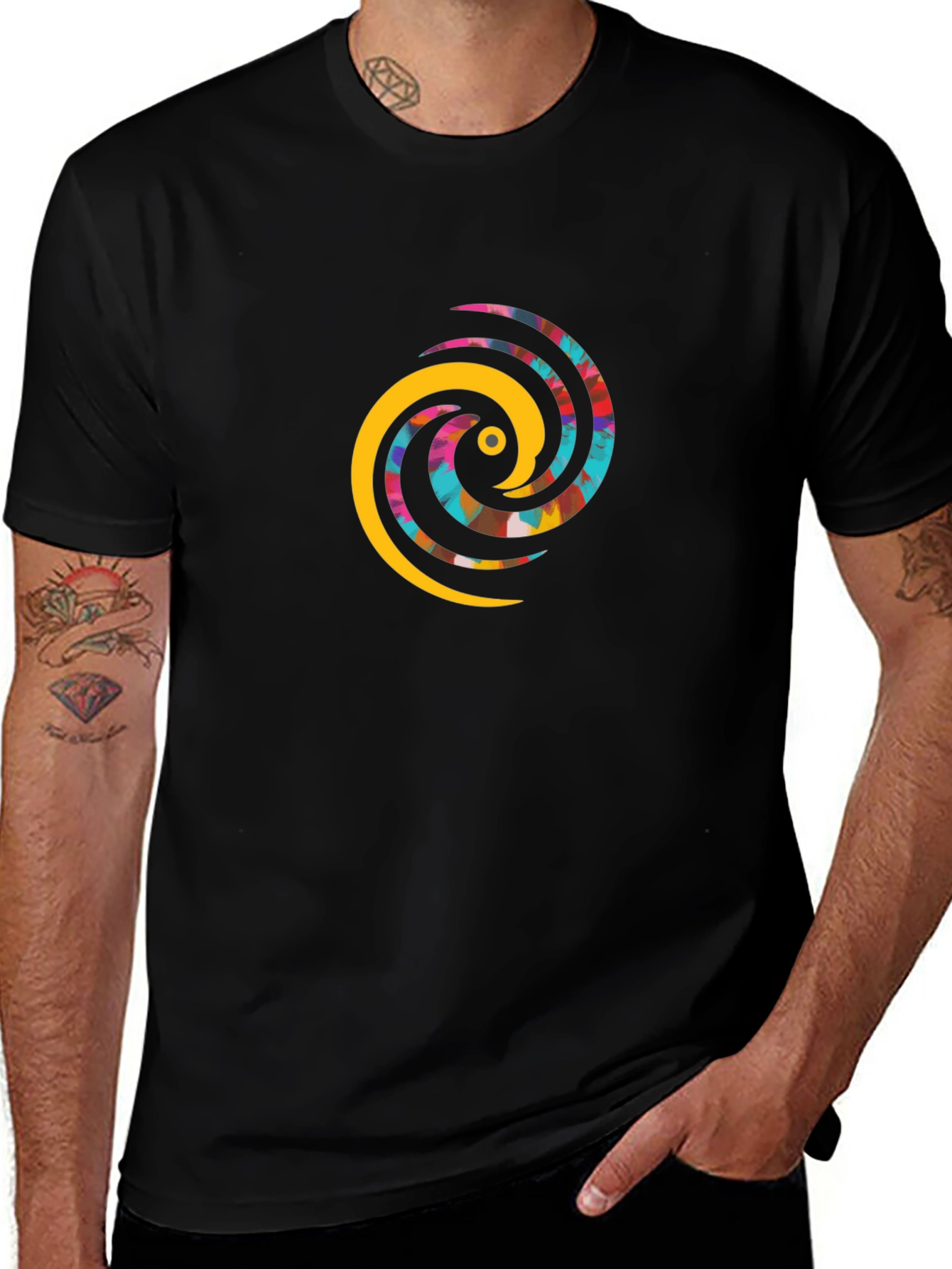 Abstract Swirl Graphic T-Shirt