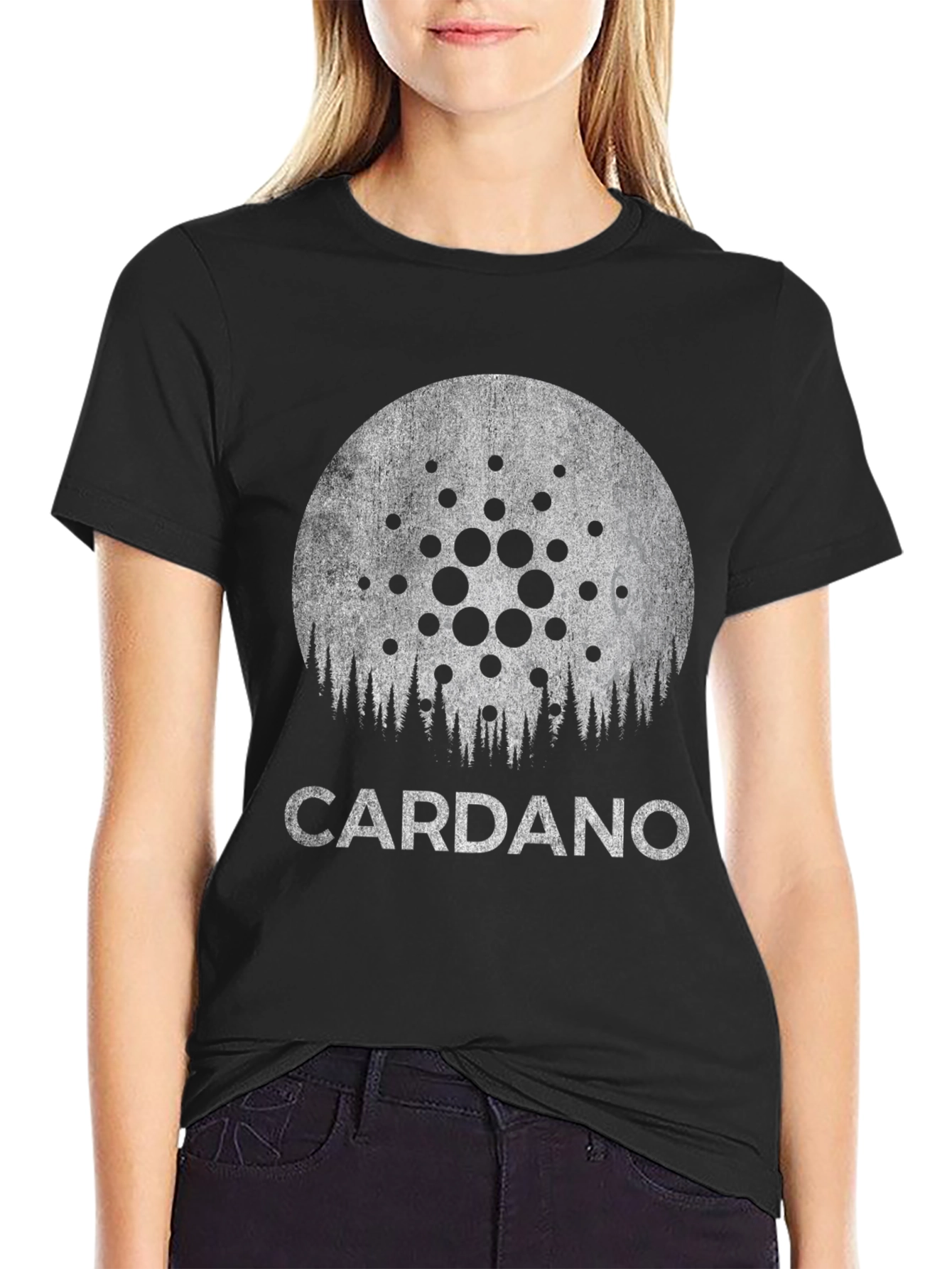 Cardano Crypto Graphic T-Shirt - Black