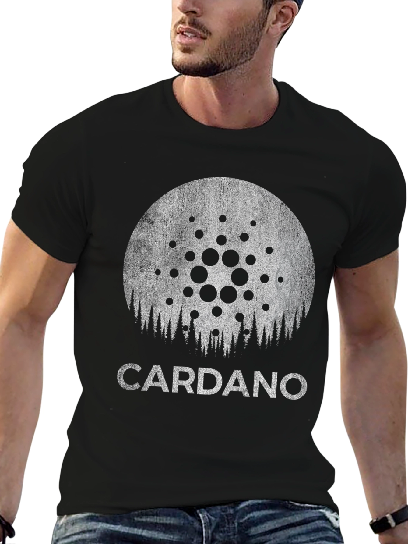 Cardano Crypto Graphic T-Shirt - Black