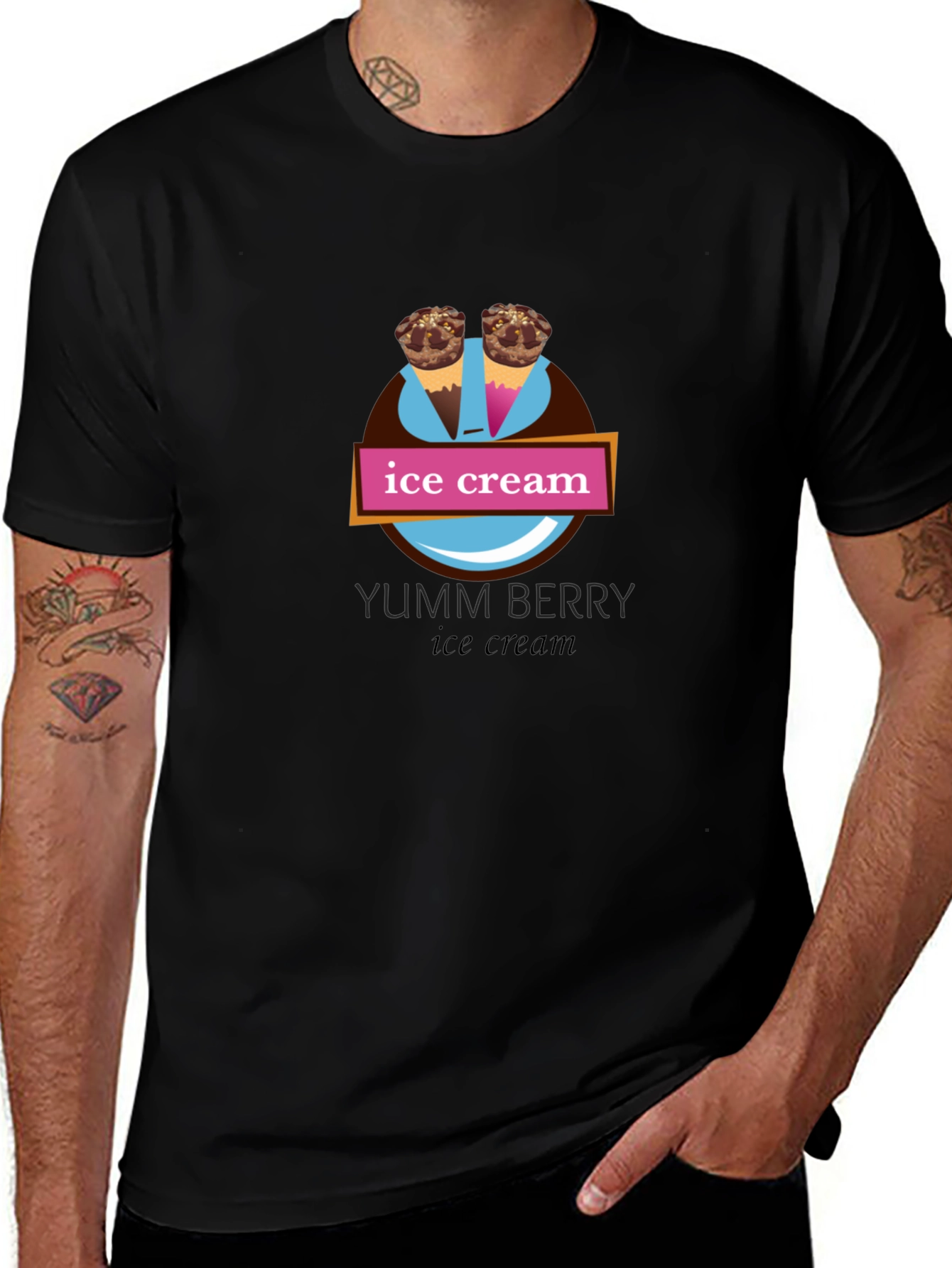 Yumm Berry Ice Cream Graphic Tee