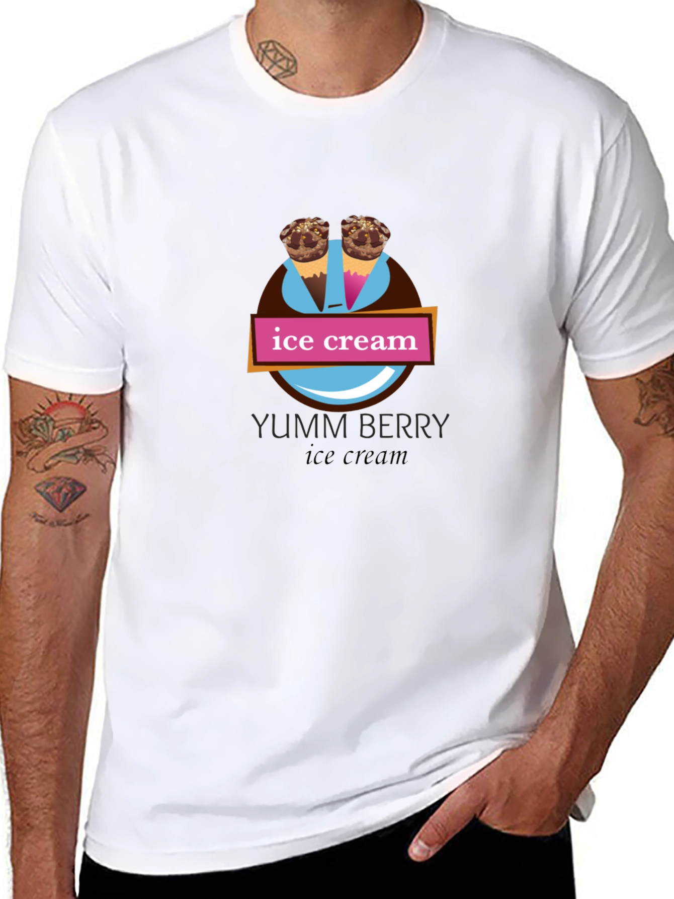 Yumm Berry Ice Cream Graphic Tee