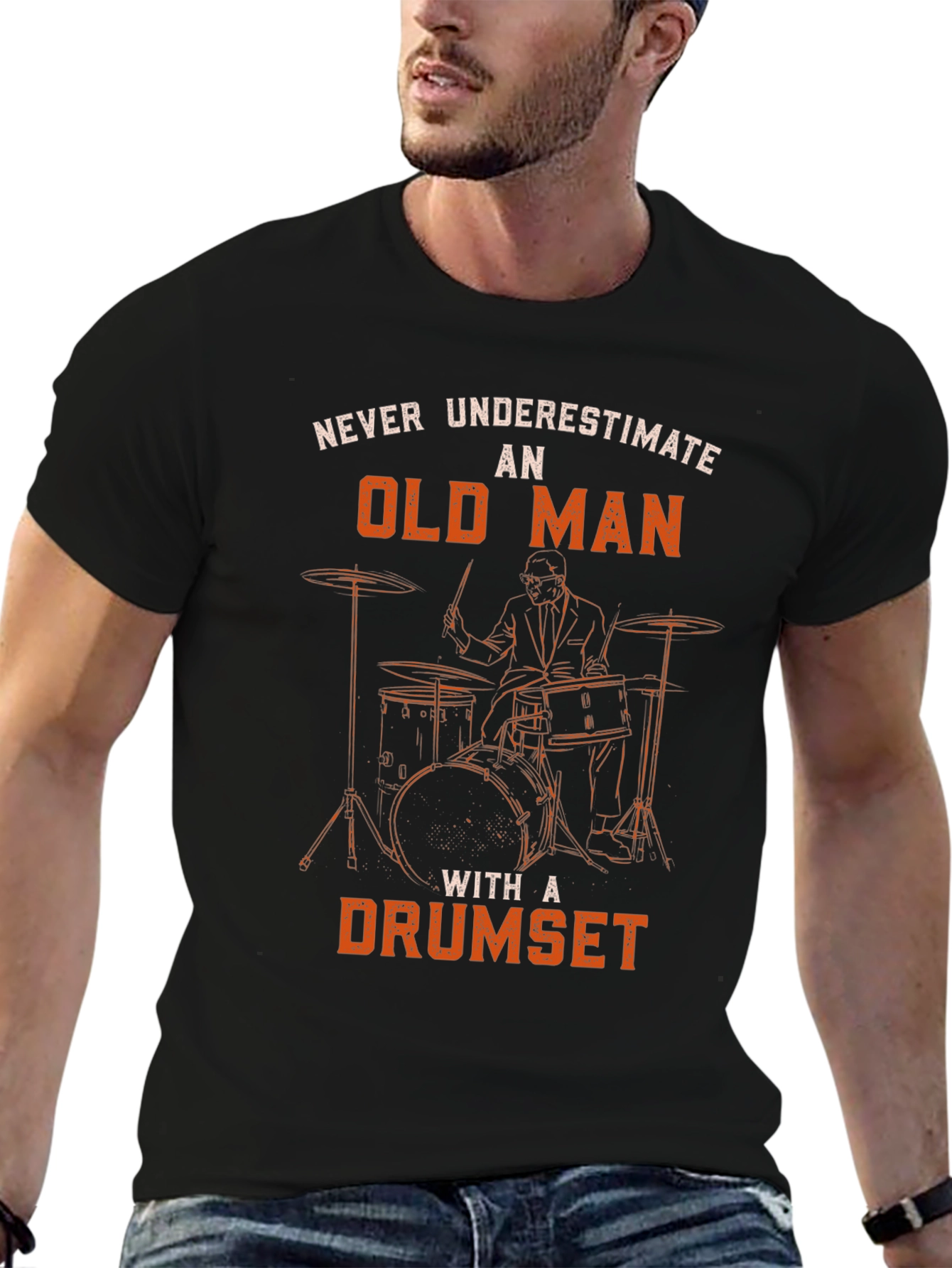 Old Man Drumset T-Shirt