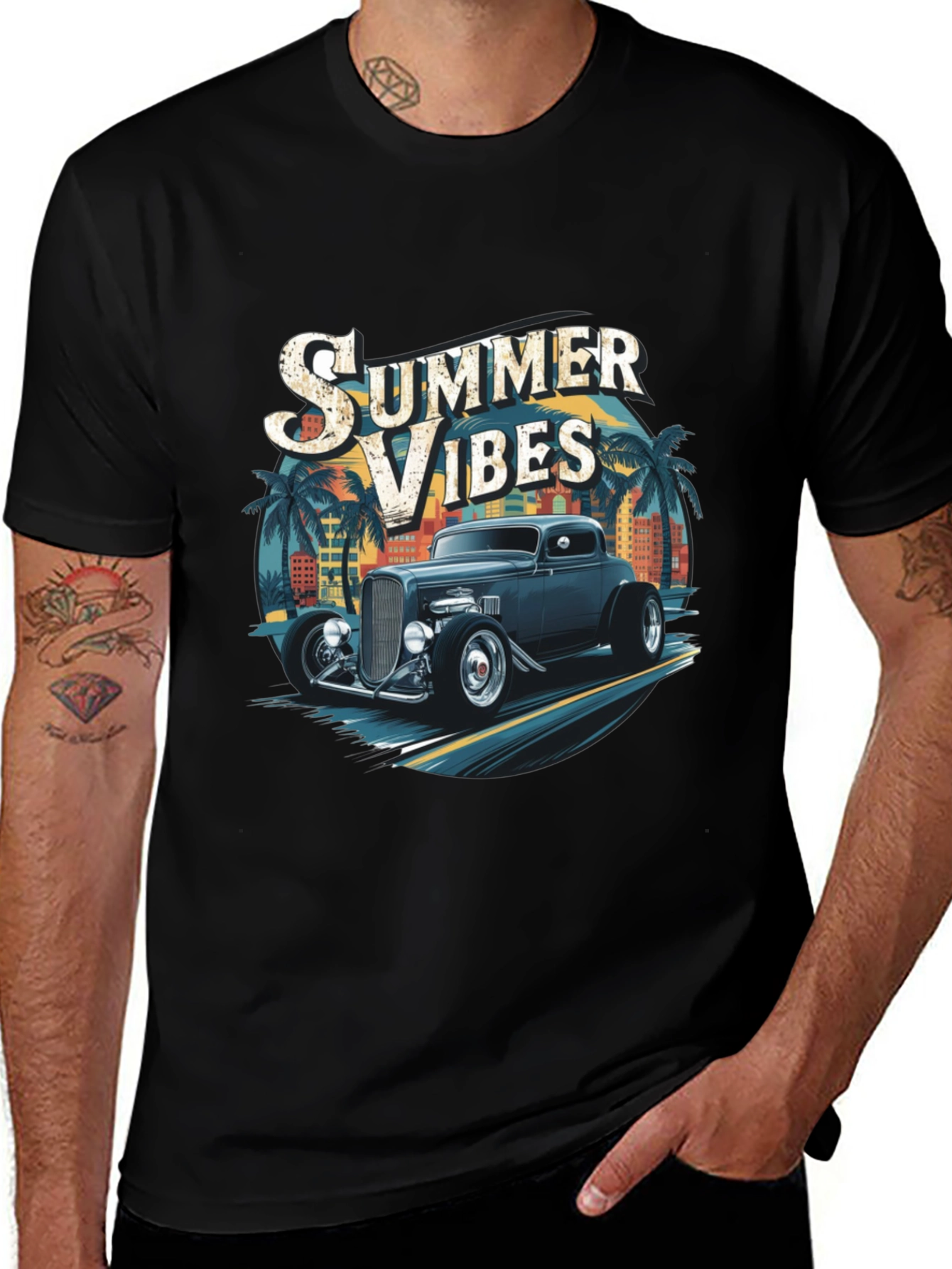 Summer Vibes Hot Rod T-Shirt