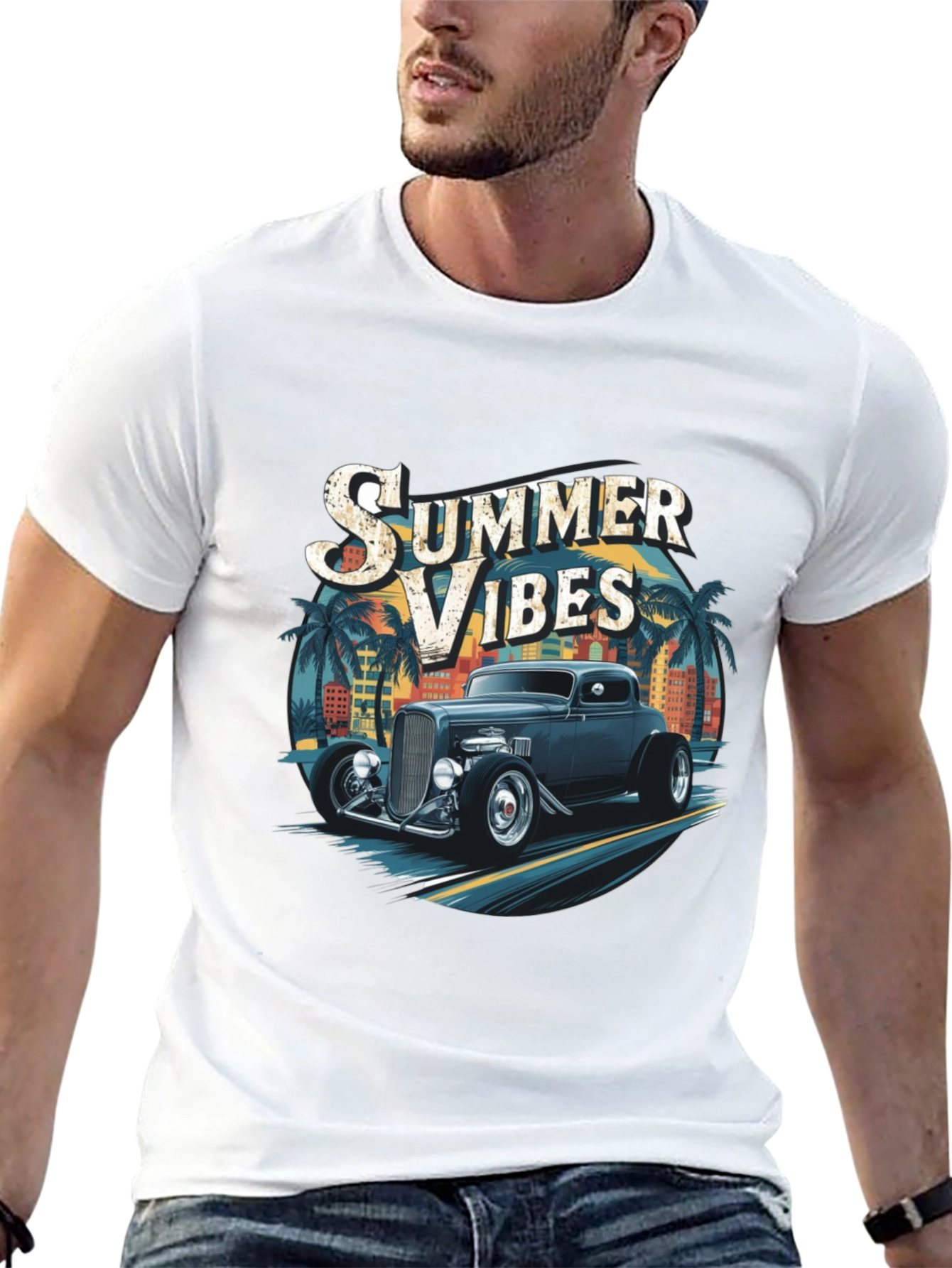 Summer Vibes Hot Rod T-Shirt